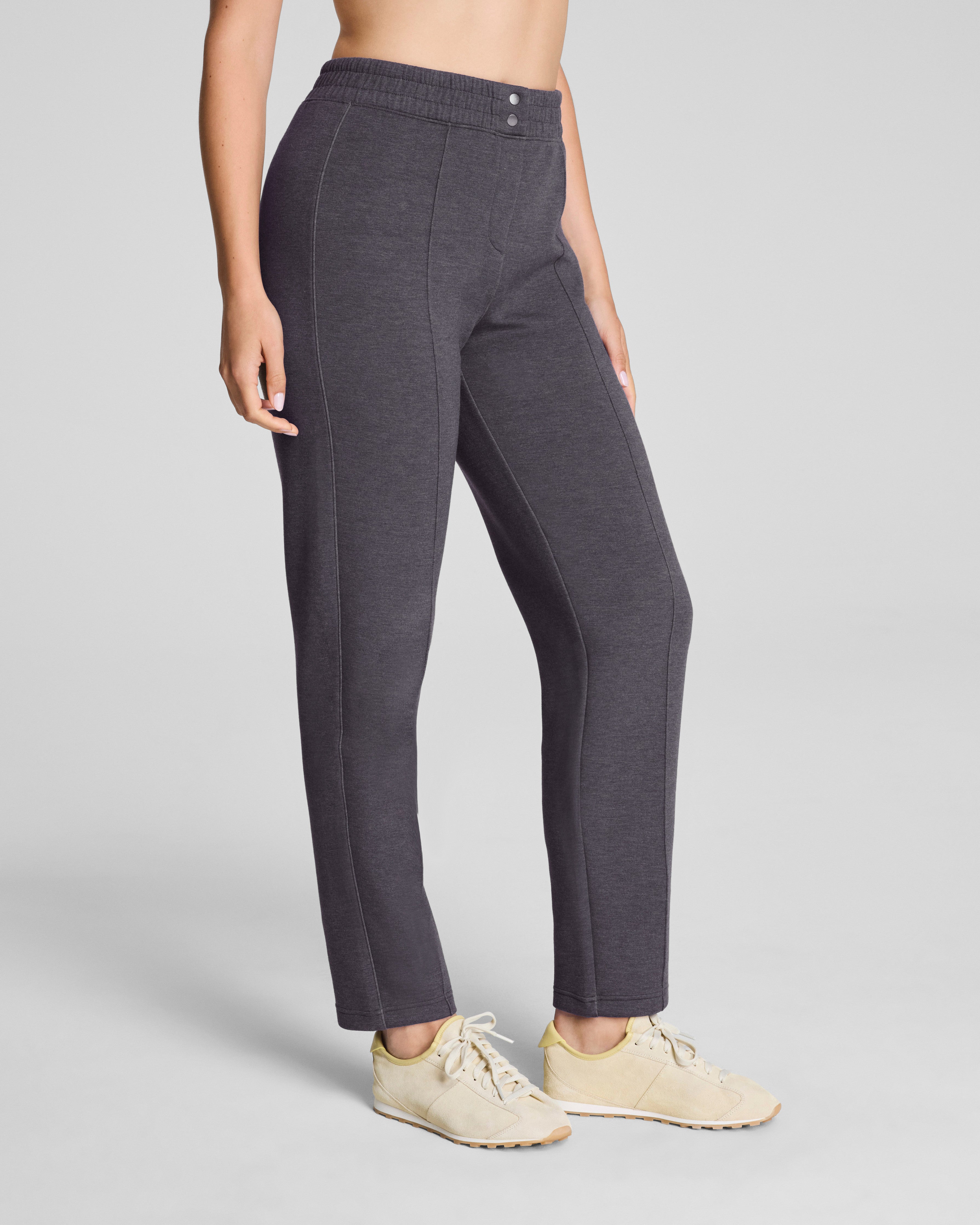SPANX AirEssentials® Brushed Slim Straight Pant | Heather Storm