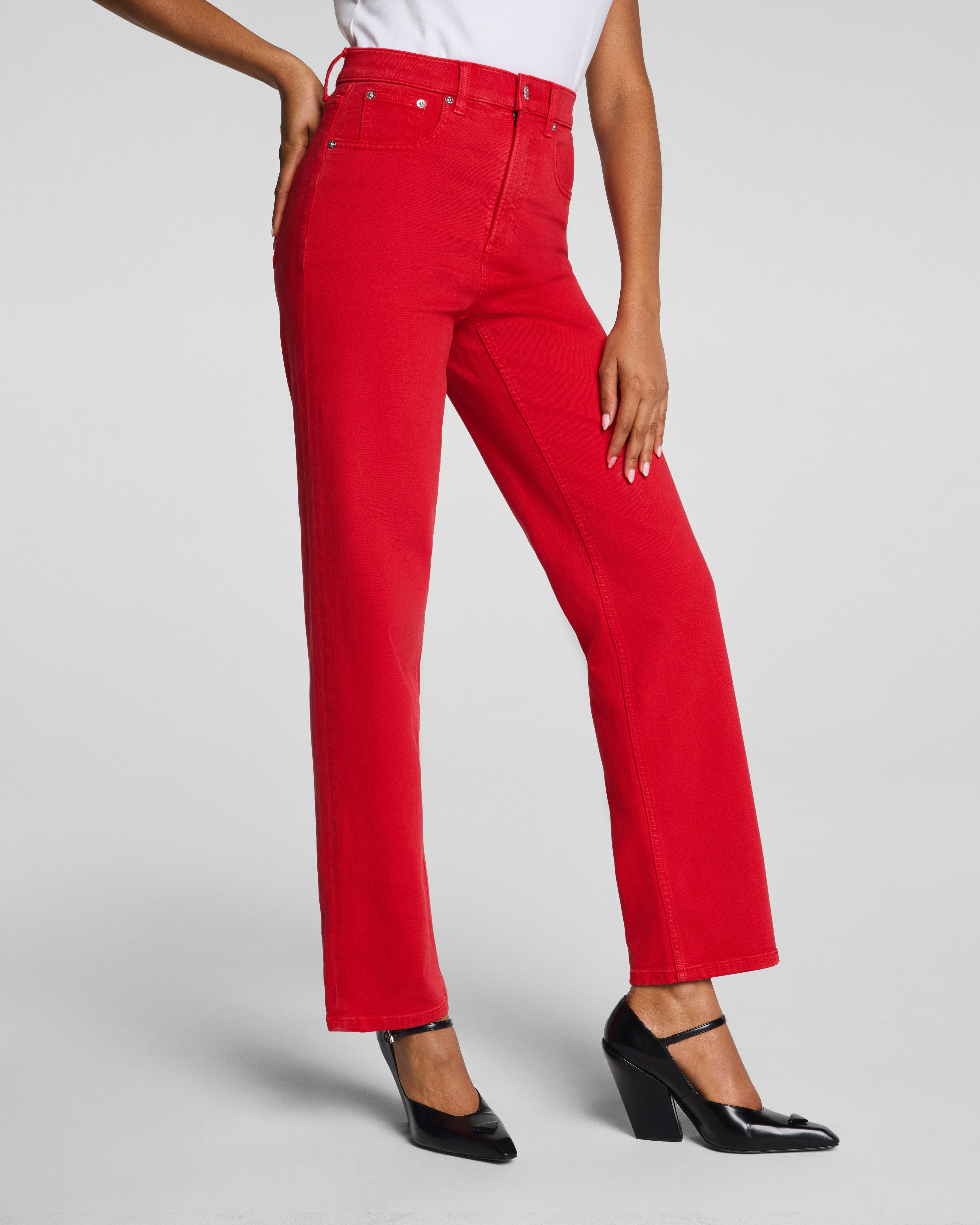 SPANXshape™ Authentic 360 90s Straight Leg Jeans | SPANX® Red