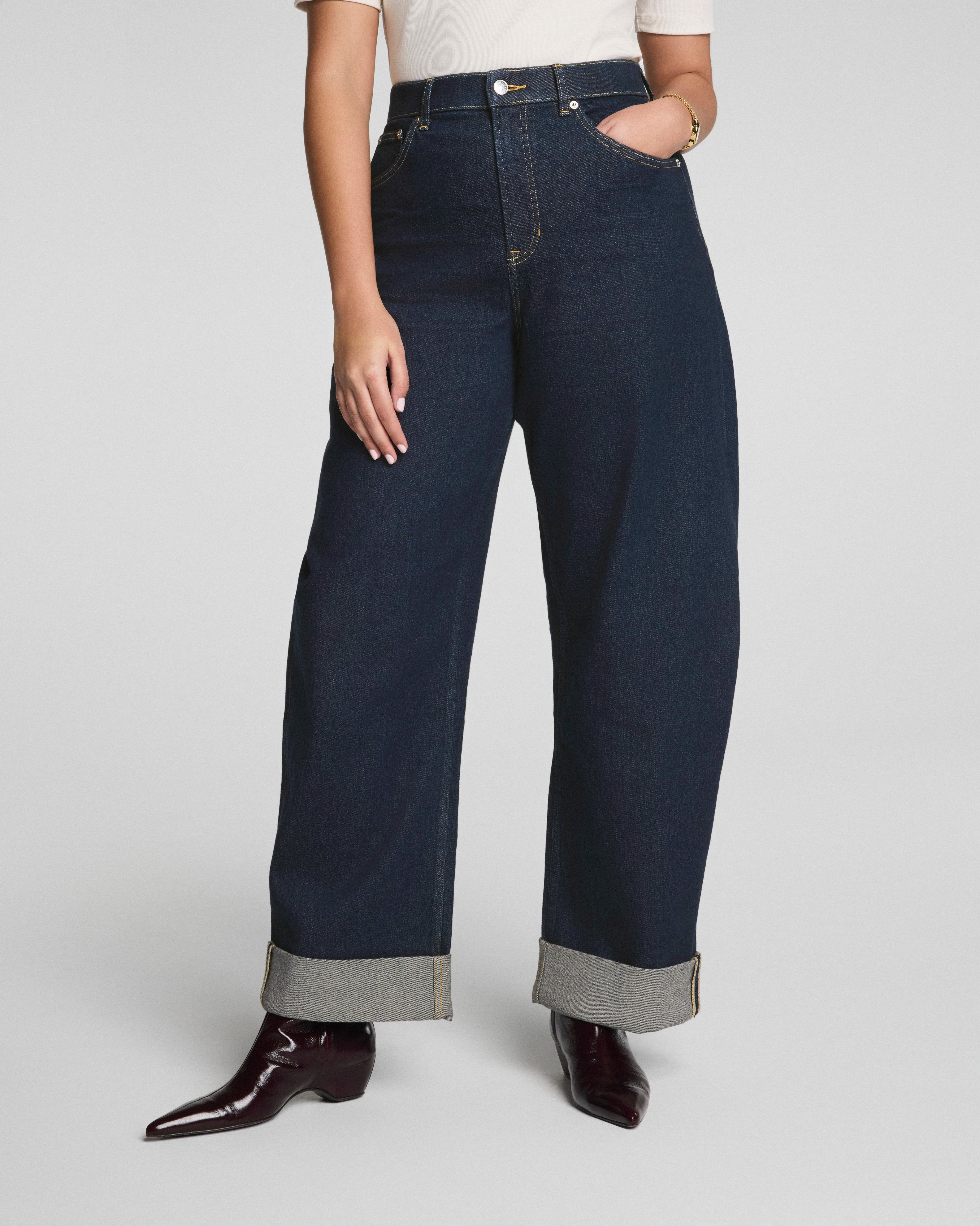 SPANXshape™ Authentic 360 Cuffed Horseshoe Jeans | Marina