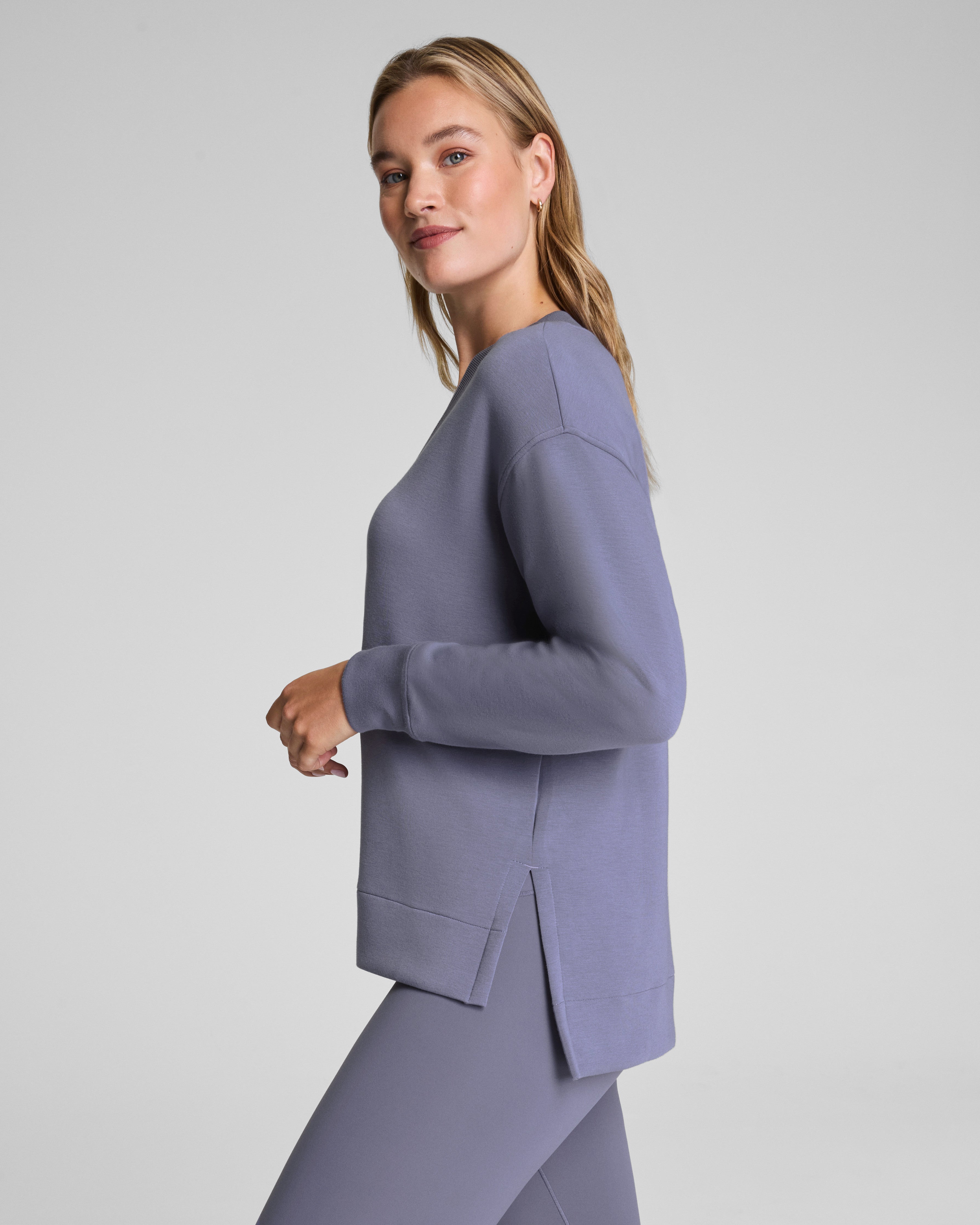 SPANX AirEssentials® Brushed V-Neck Tunic | Pewter