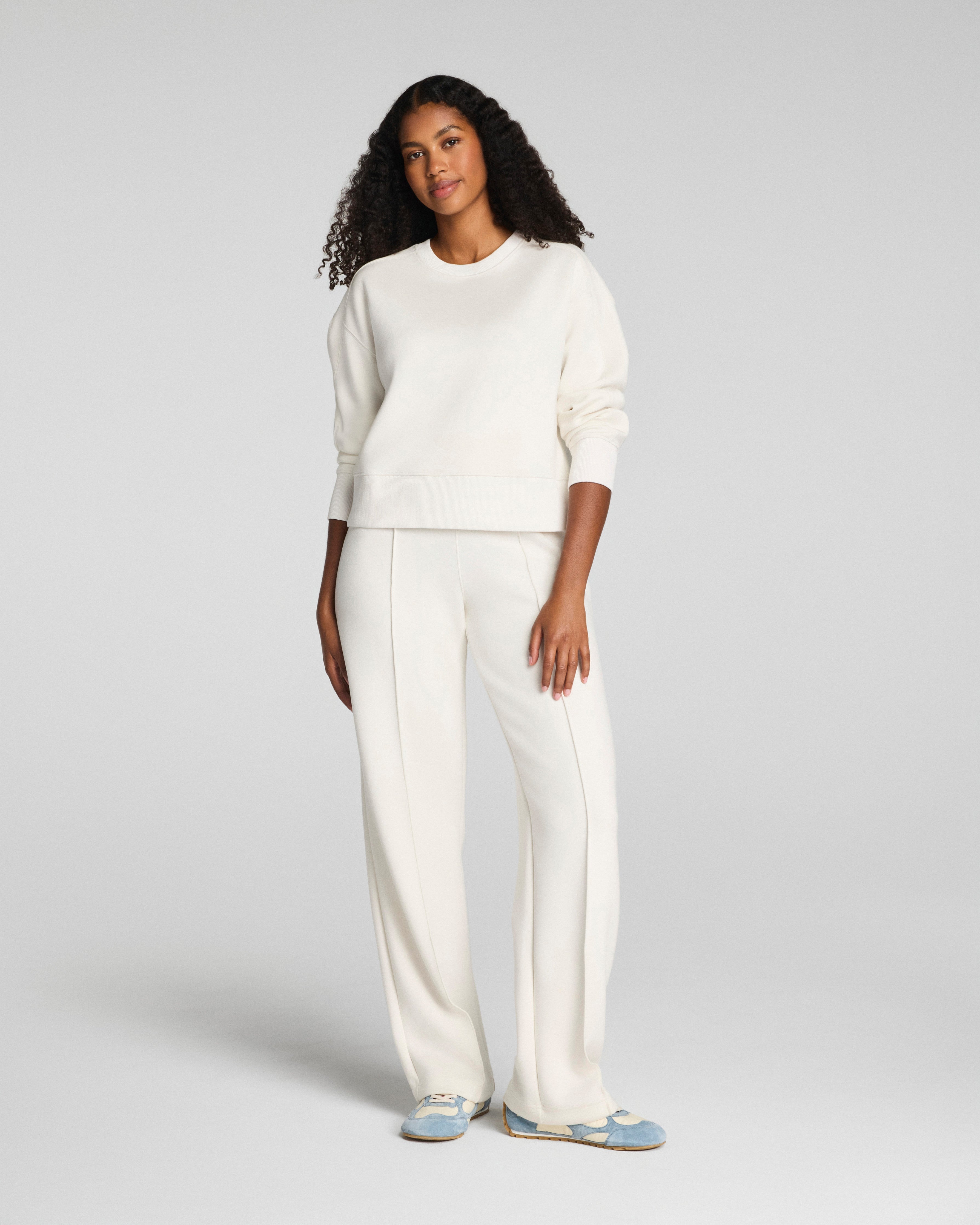 SPANX AirEssentials® Luxe Crewneck Long Sleeve Top | Ivory