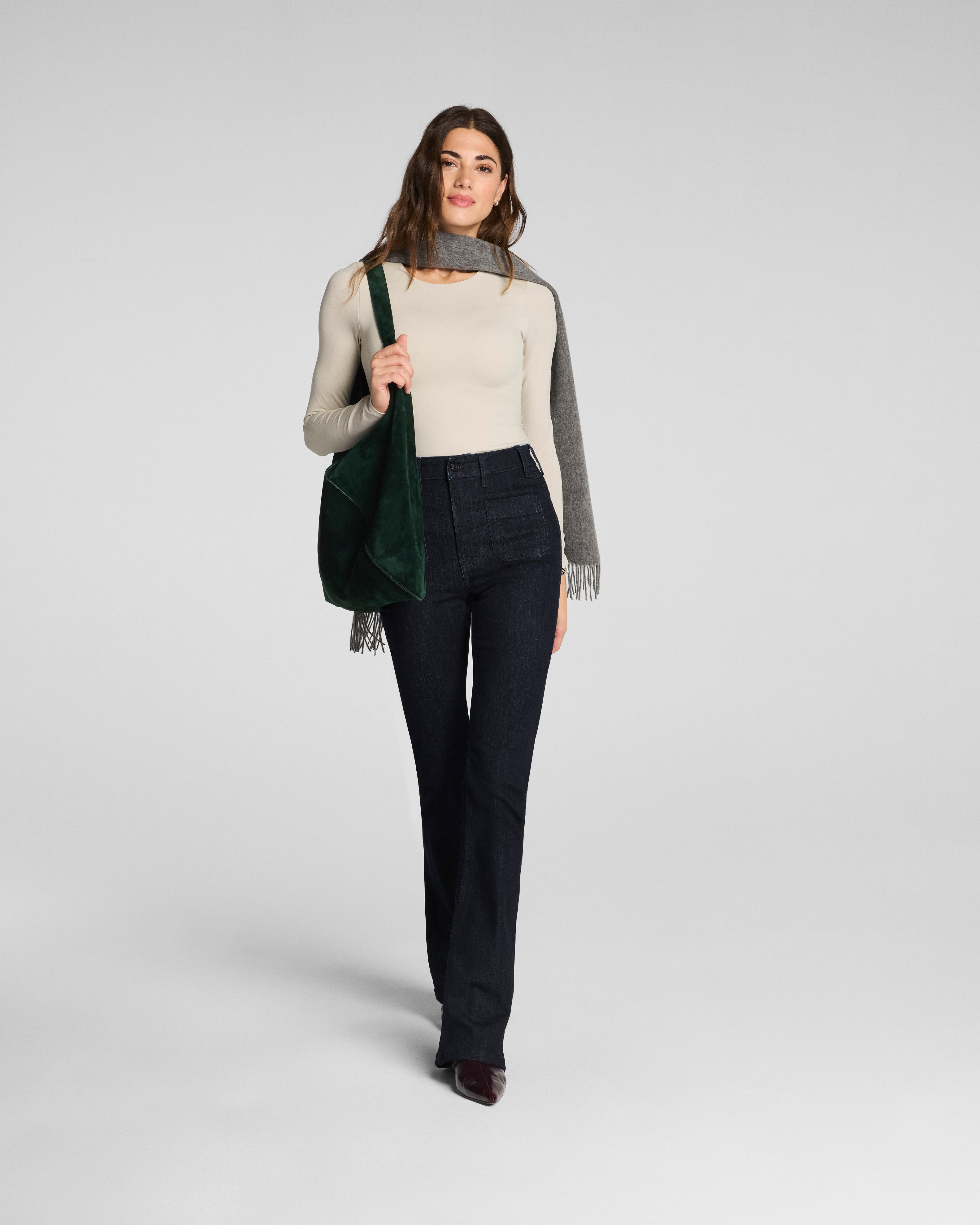 SPANXsculpt™ ReDefine Flare Jeans with Patch Pockets | Nautical Blue