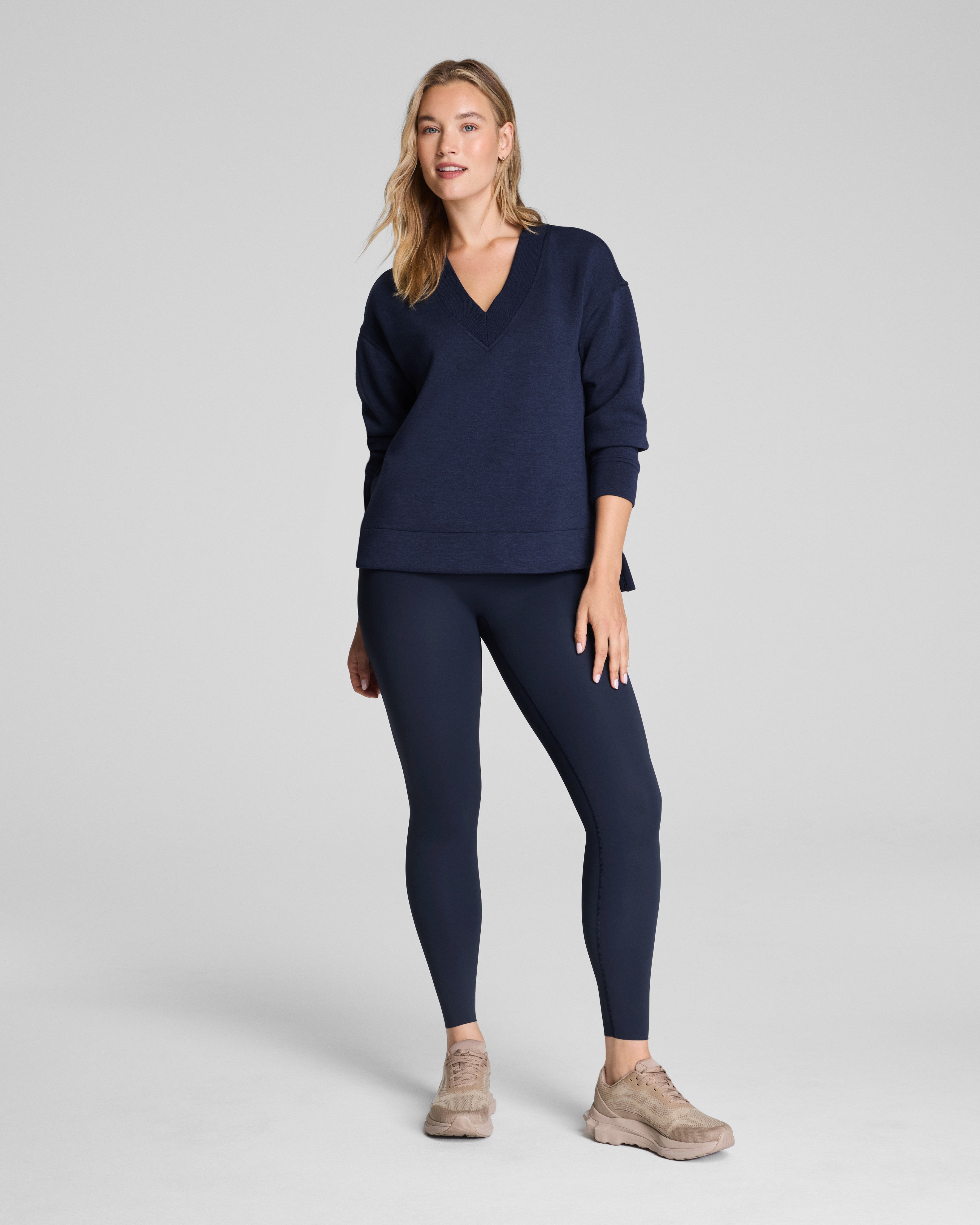 SPANX AirEssentials® Brushed V-Neck Tunic | Timeless Navy Heather