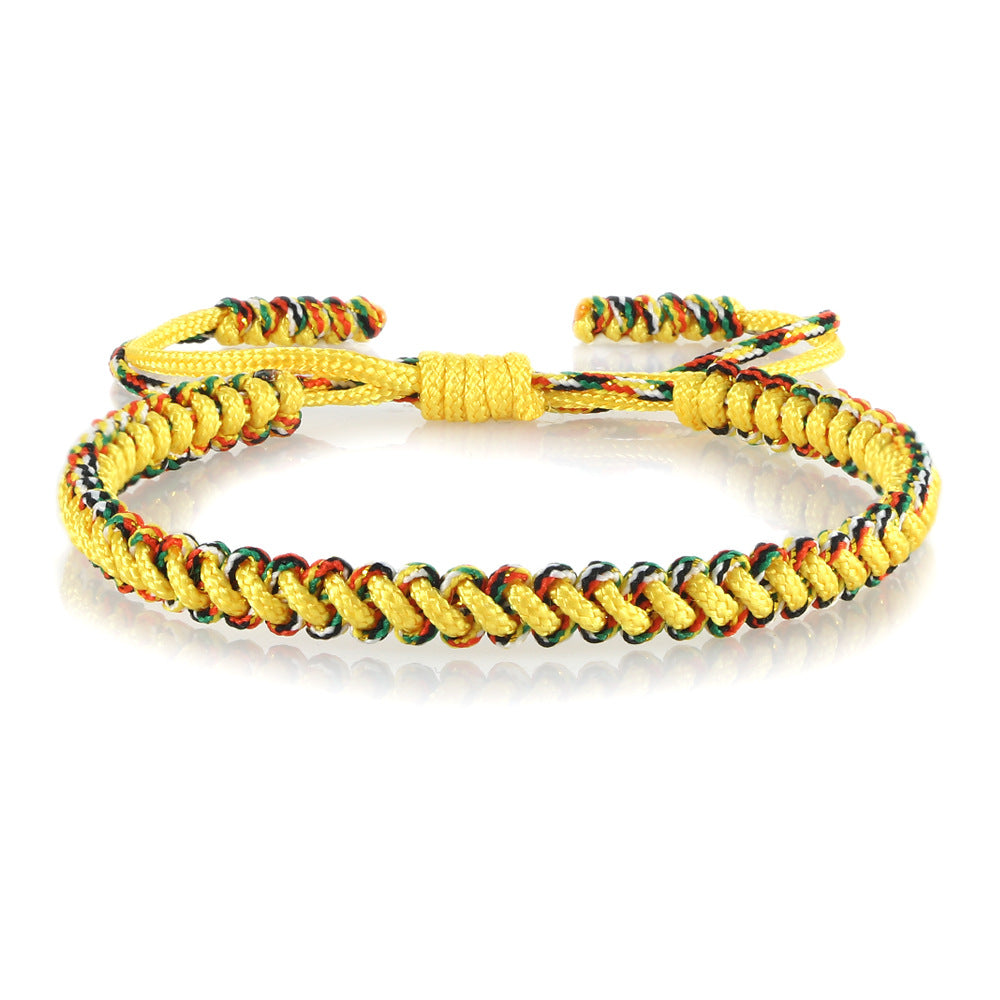 Women's & Men's Couple Gift Woven Simple Nylon Thread Handmade Blessing Colorful Wire Bracelet