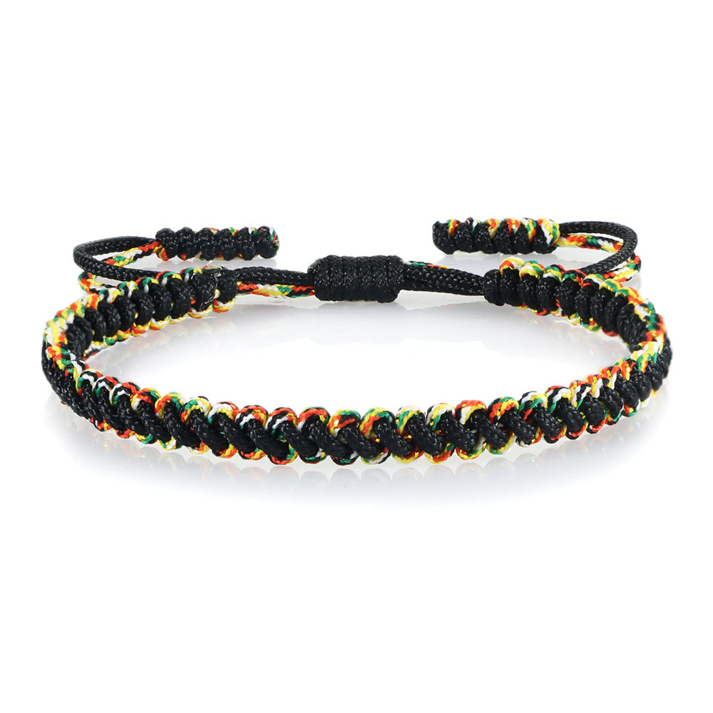 Women's & Men's Couple Gift Woven Simple Nylon Thread Handmade Blessing Colorful Wire Bracelet