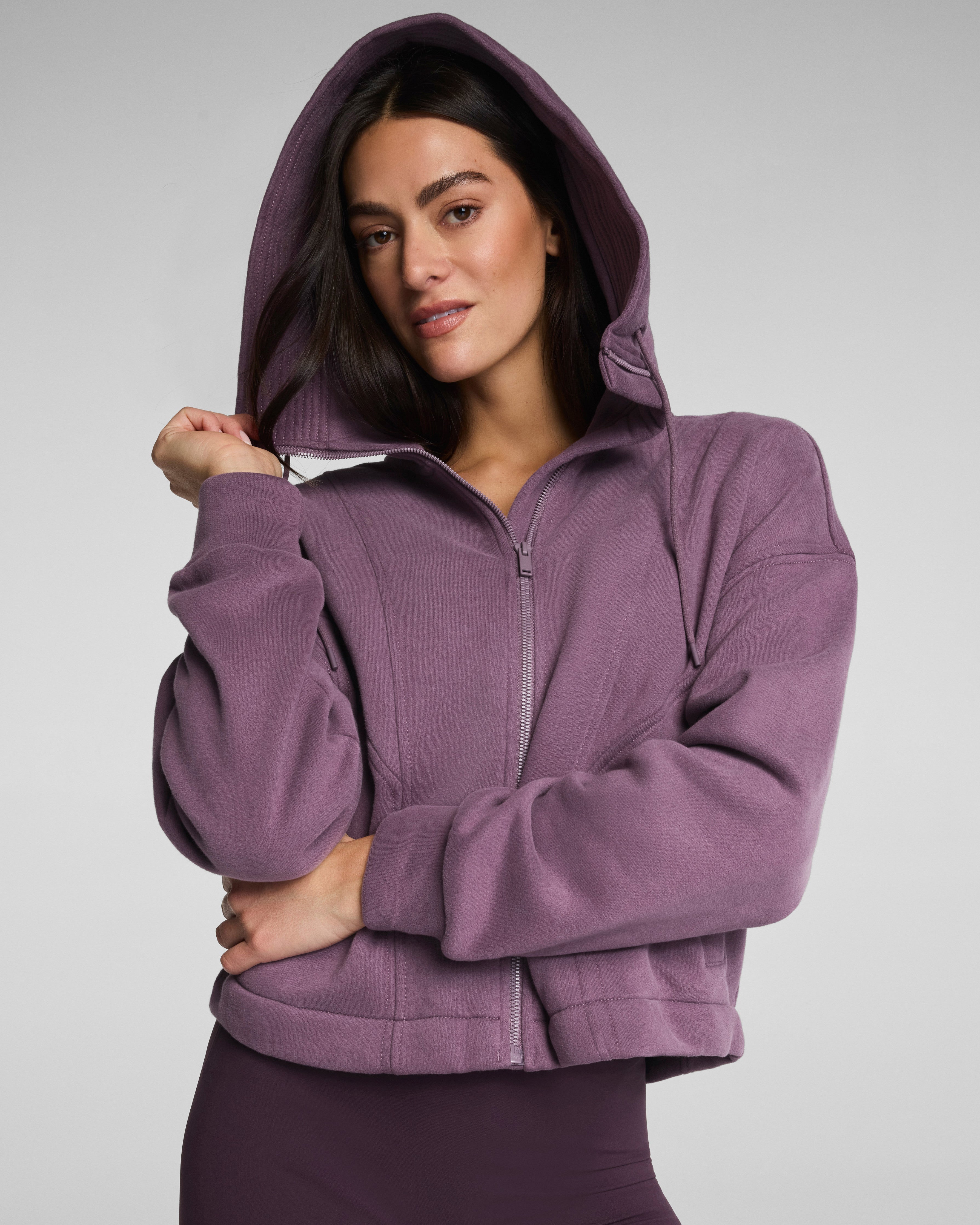 SPANX® BoostUp Cotton Fleece Full Zip Hoodie