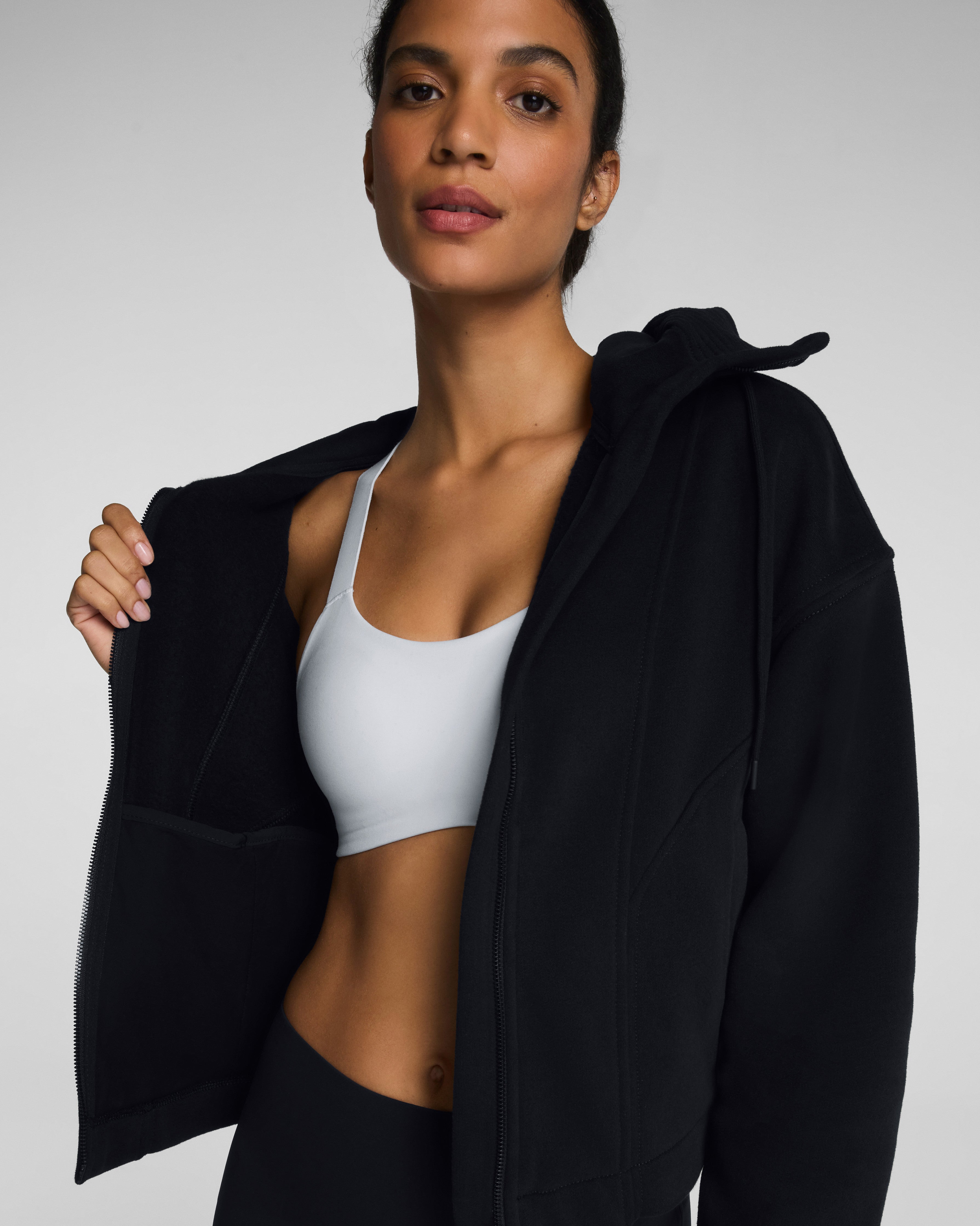 SPANX® BoostUp Cotton Fleece Full Zip Hoodie