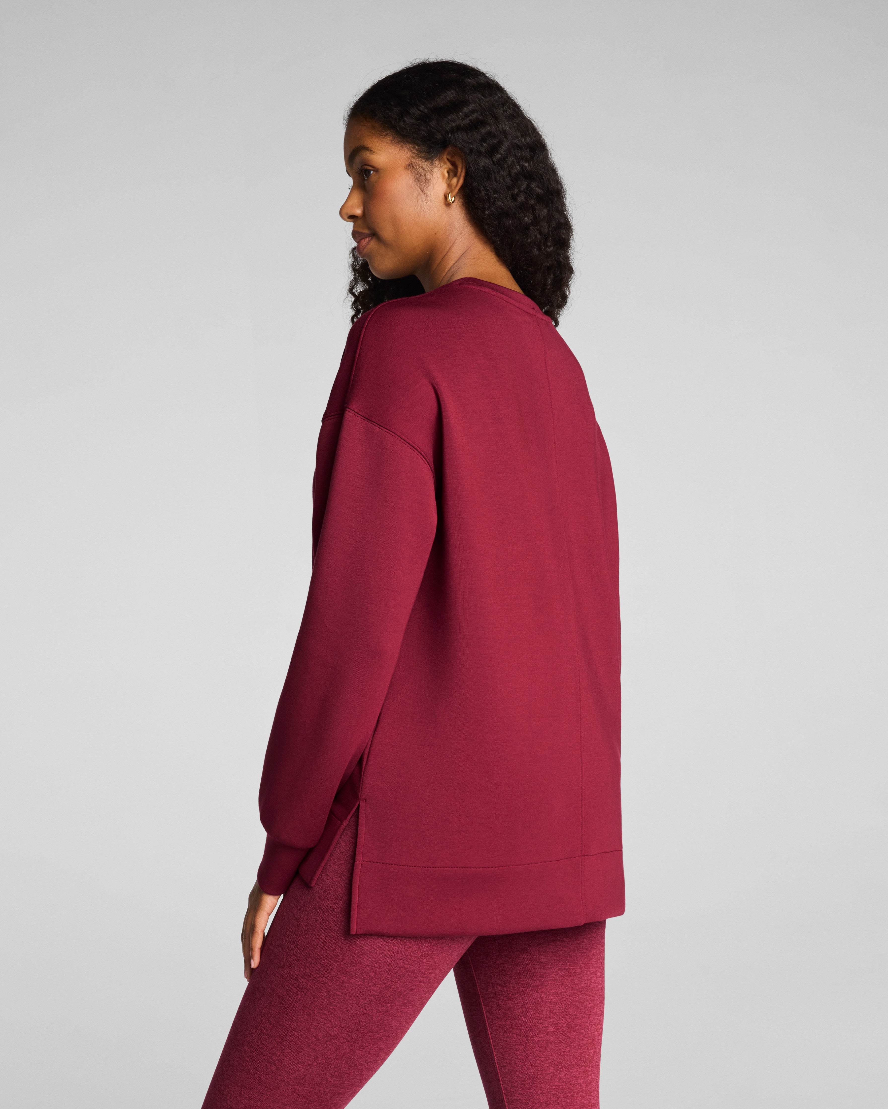 SPANX AirEssentials® Crewneck Tunic | Red Merlot