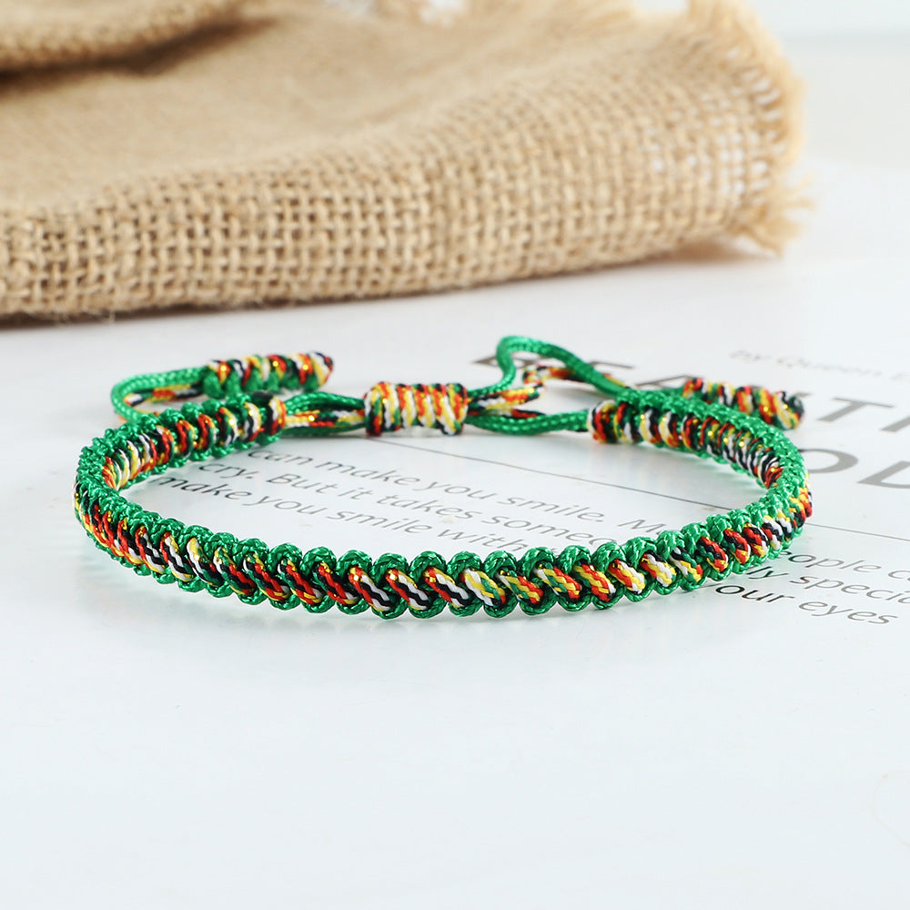 Women's & Men's Couple Gift Woven Simple Nylon Thread Handmade Blessing Colorful Wire Bracelet