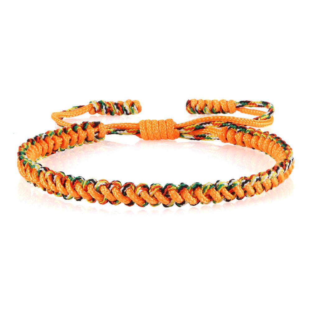 Women's & Men's Couple Gift Woven Simple Nylon Thread Handmade Blessing Colorful Wire Bracelet