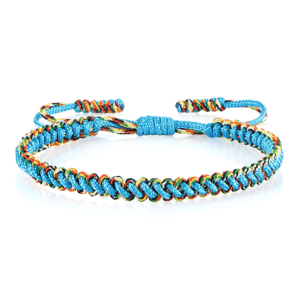 Women's & Men's Couple Gift Woven Simple Nylon Thread Handmade Blessing Colorful Wire Bracelet