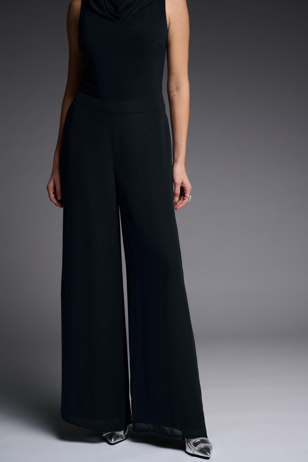 Joseph Ribkoff Black Chiffon Pant Style 223751
