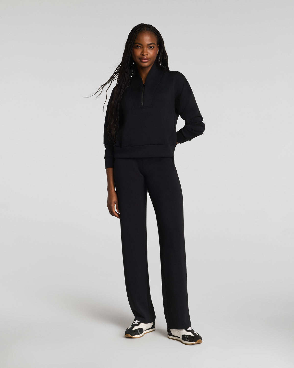 AirEssentials Straight Leg Pant in very black, styled