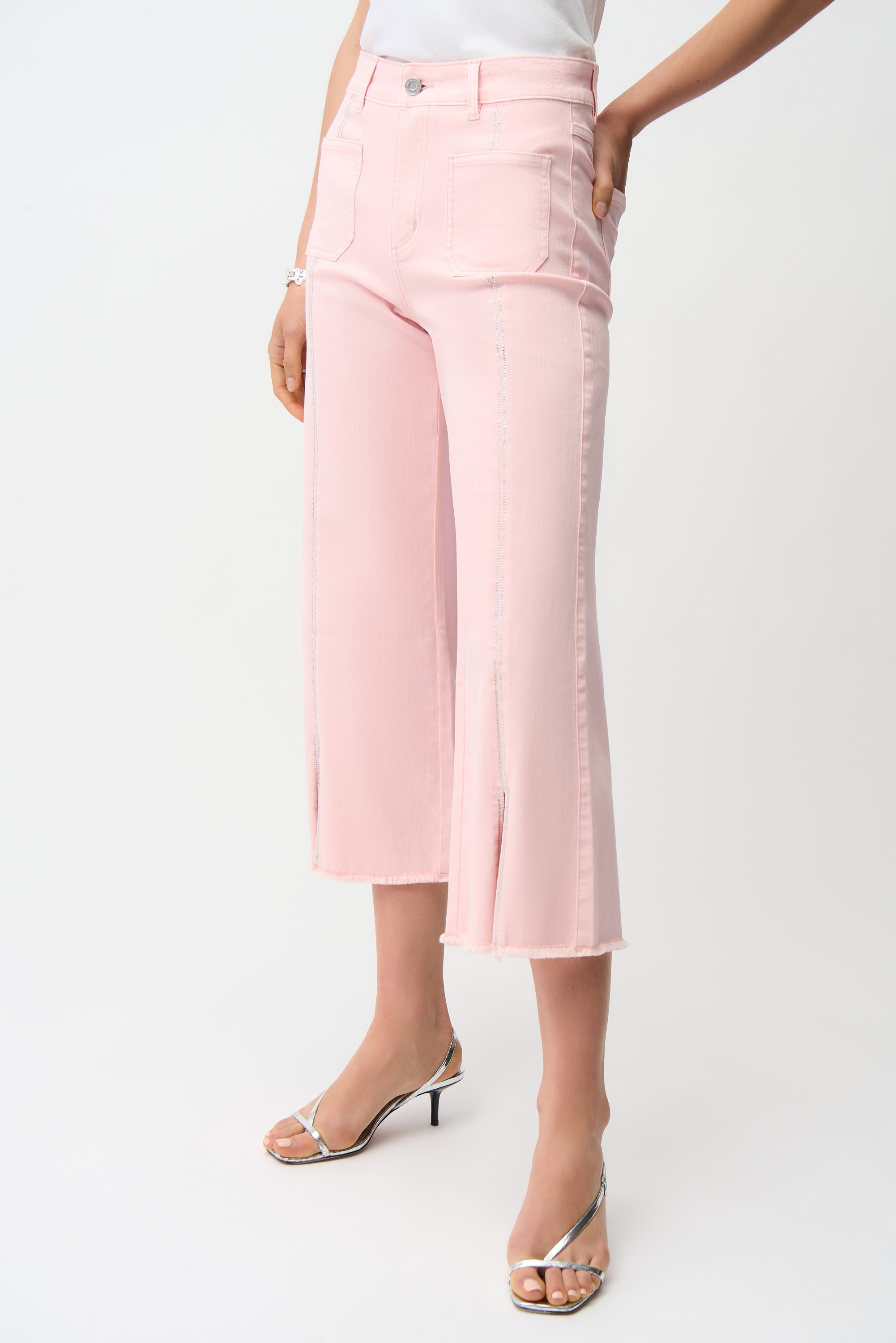 Joseph Ribkoff Culotte Jeans With Embellished Front Seam Style 251901S26