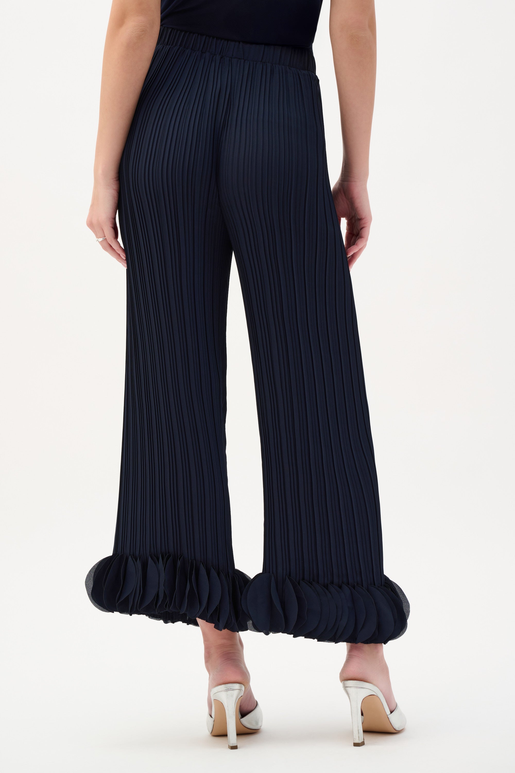Joseph Ribkoff Georgette Wide Leg Pleated Pants Style 253940