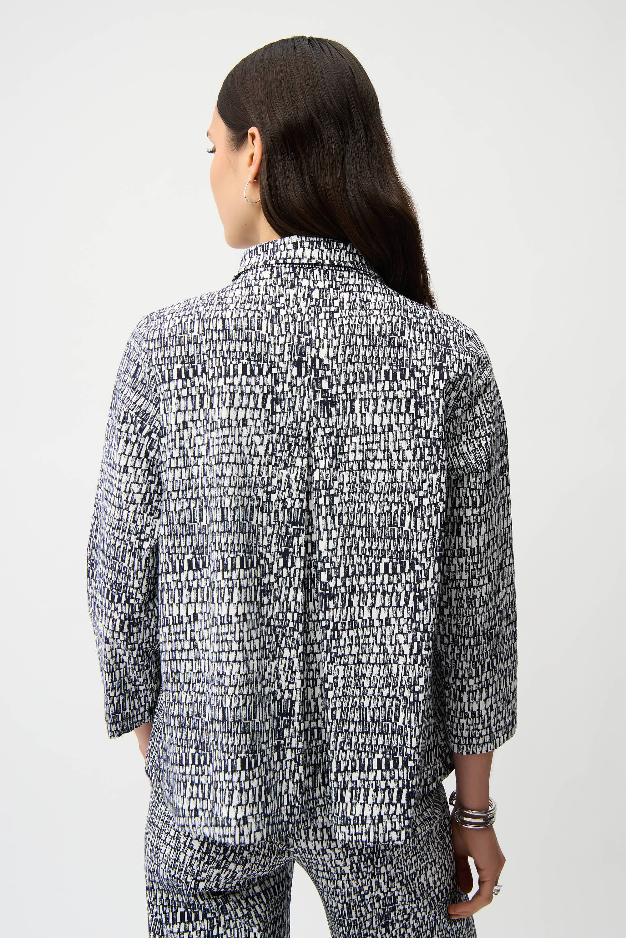 Joseph Ribkoff Abstract Print Trapeze Jacket Style 261003
