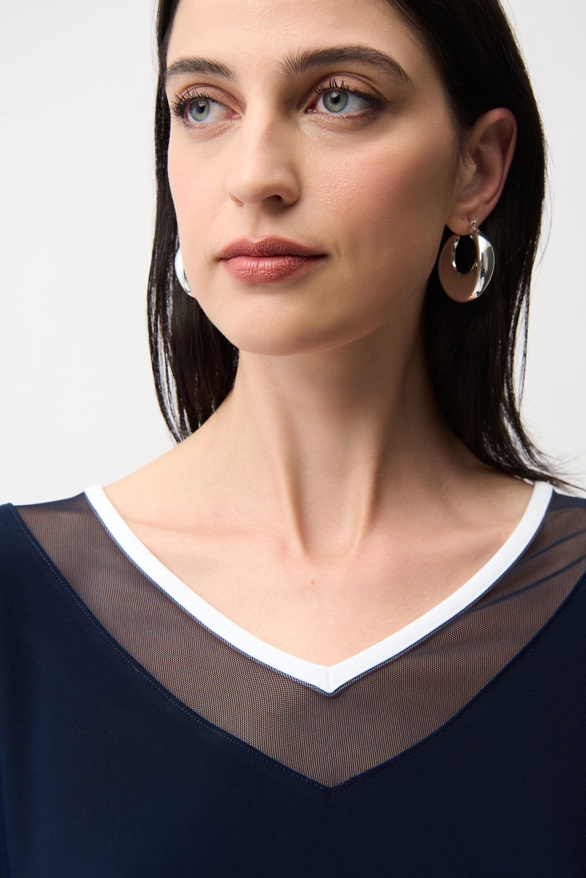 Joseph Ribkoff Color Block Wide Leg Culotte Jumpsuit Style 261012