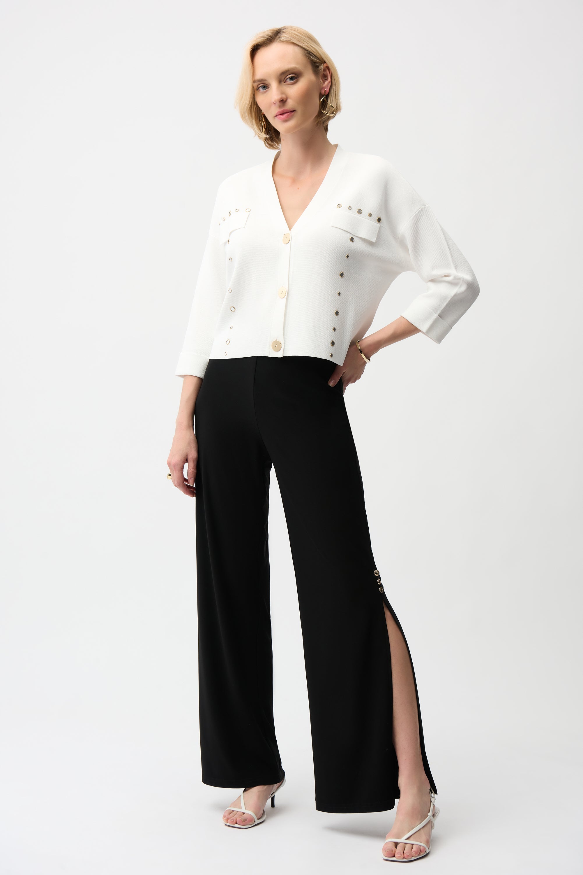 Joseph Ribkoff Silky Knit Wide Leg Pull-On Pants Style 261018