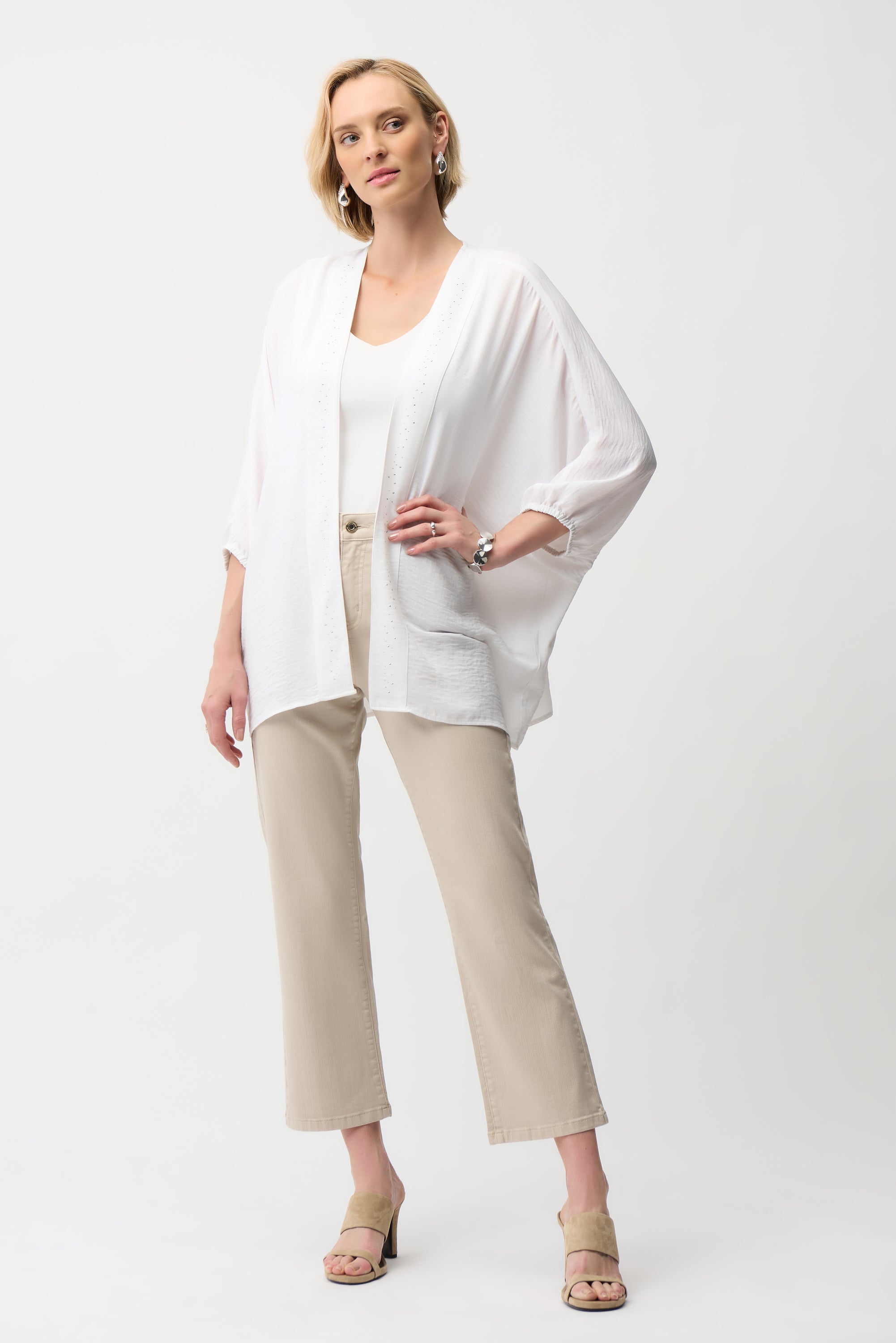 Joseph Ribkoff Open Front Cover-Up With Rhinestones Style 261019