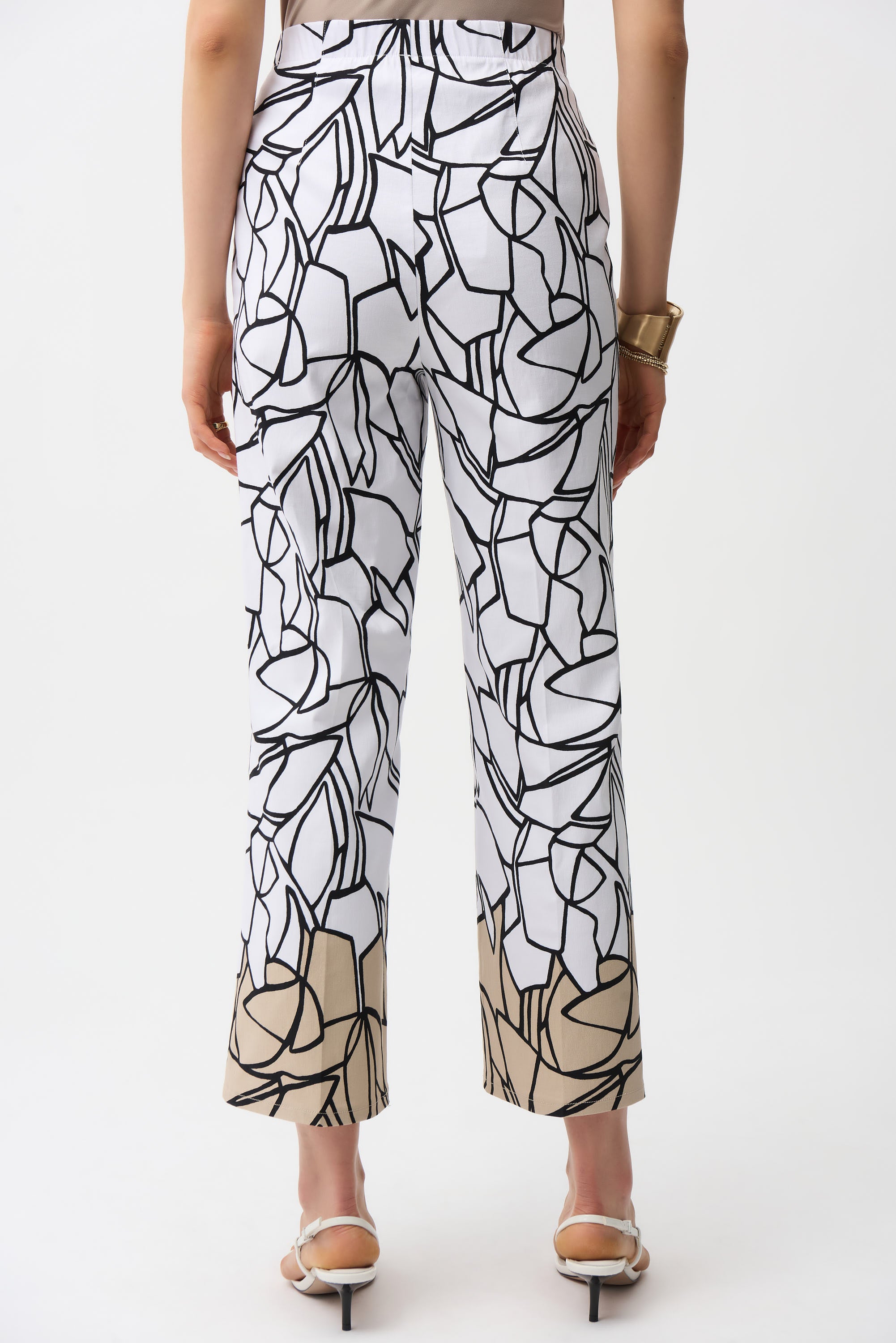 Joseph Ribkoff Millennium Abstract Print Wide Leg Pull-On Pants Style 261026