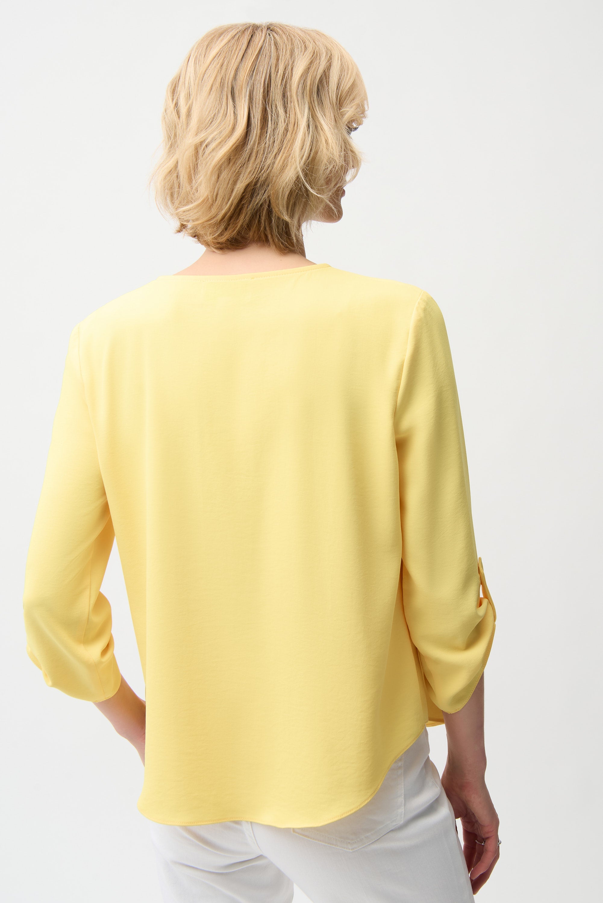 Joseph Ribkoff Boxy Top With Keyhole Neckline Style 261036