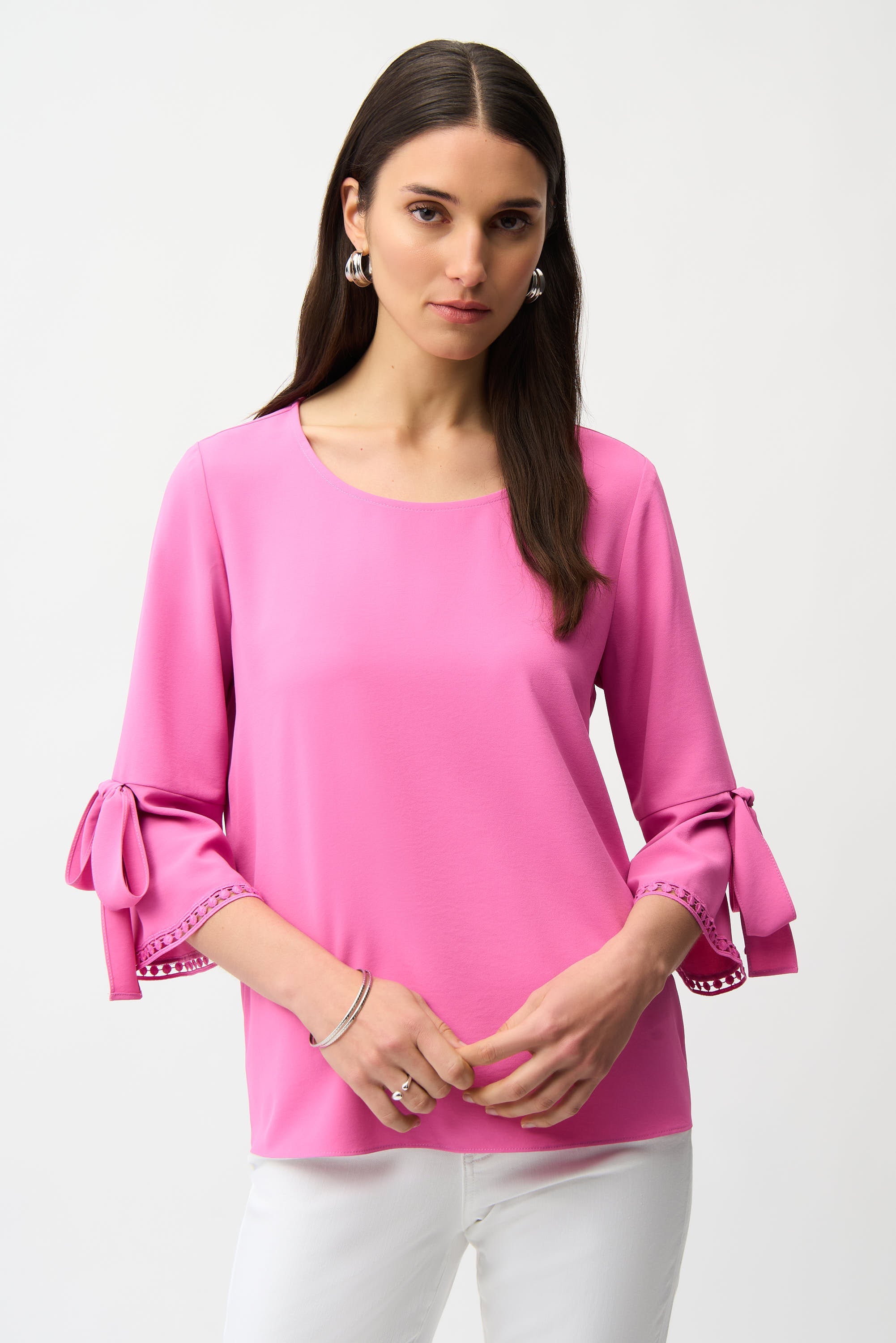 Joseph Ribkoff Eggshell Trapeze Top With Bell Sleeves Style 261070