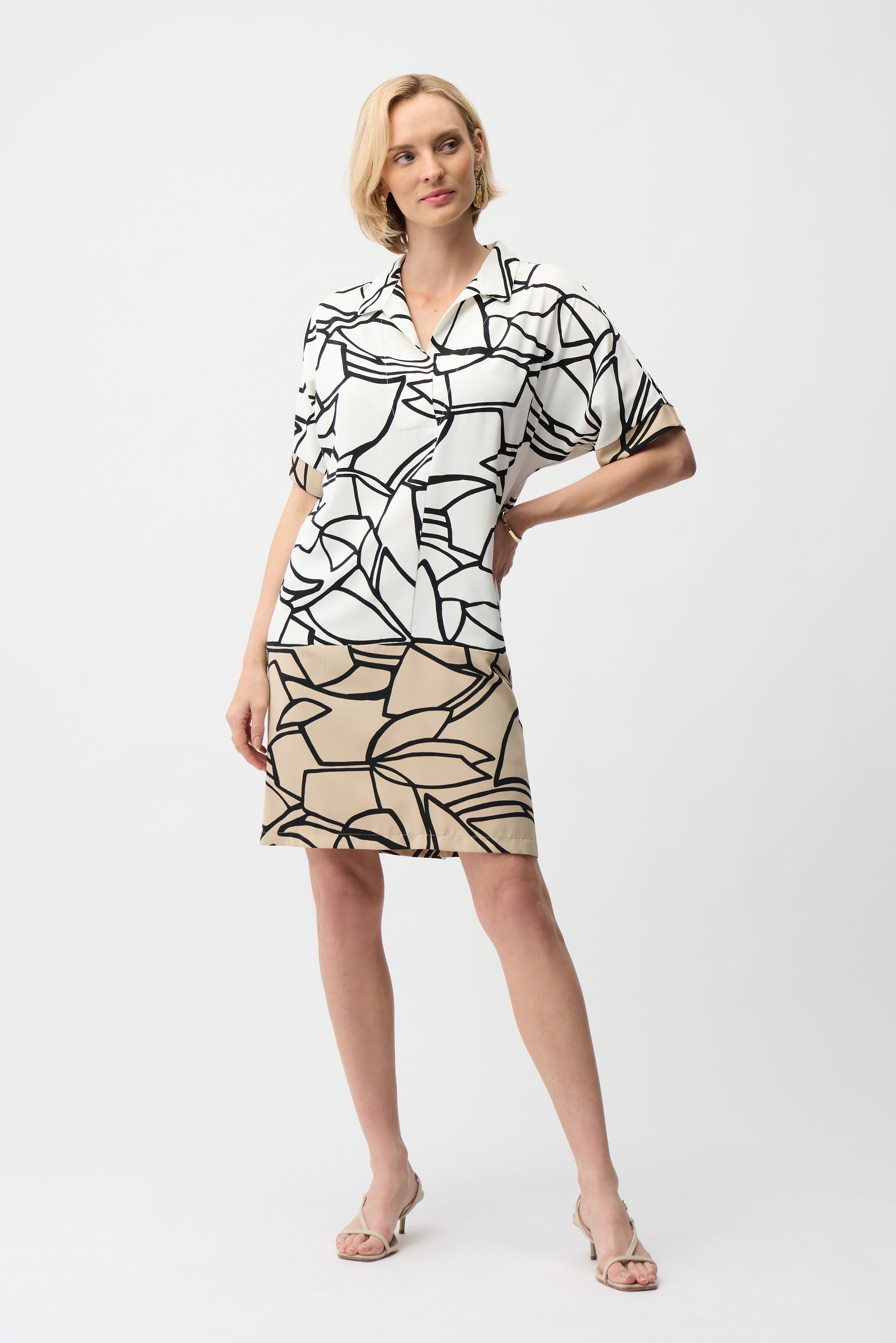 Joseph Ribkoff Abstract Print Shirt Dress Style 261087