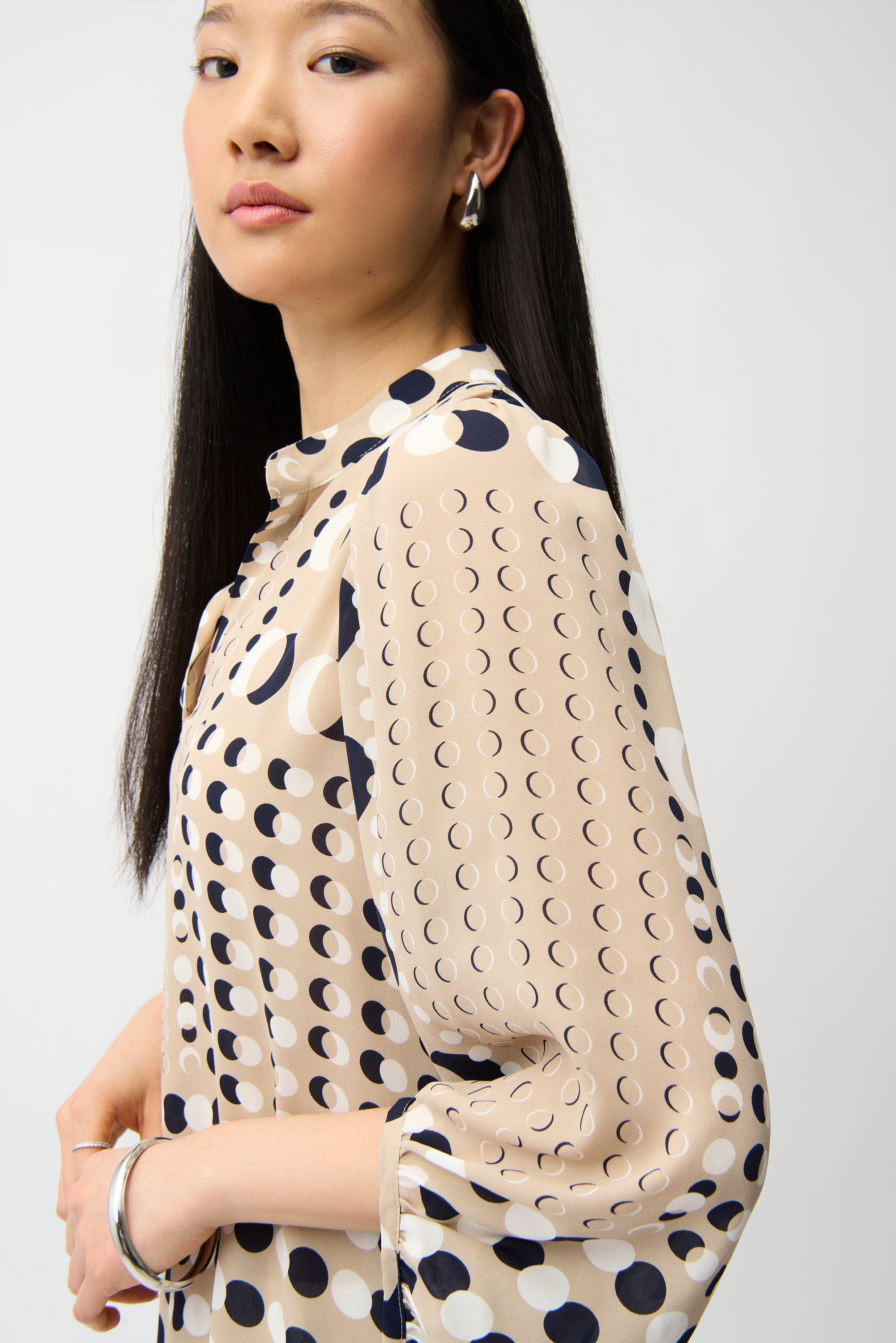 Joseph Ribkoff Dot Print Boxy Tunic Style 261099