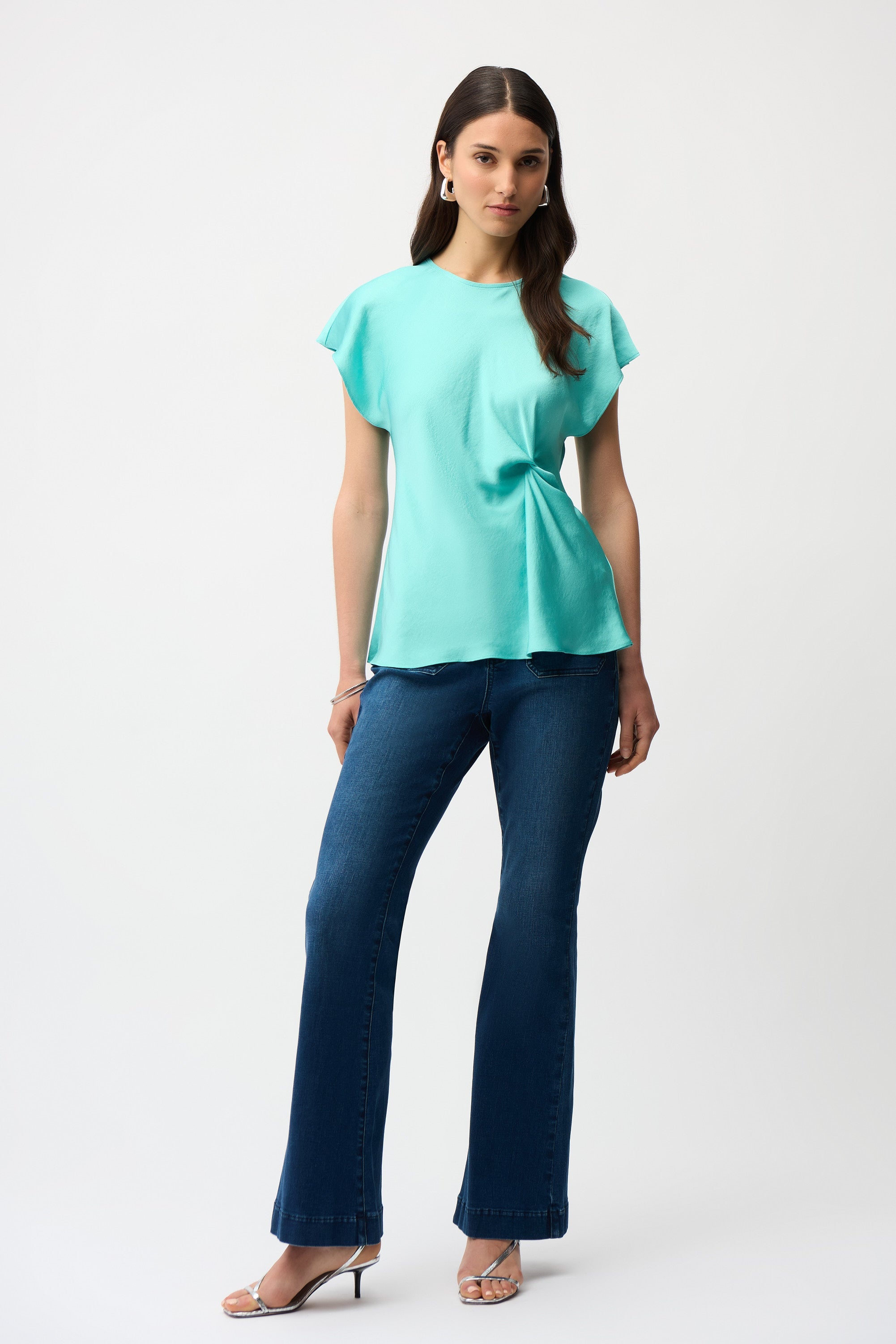 Joseph Ribkoff Fitted Top With Front Twist Detail Style 261149