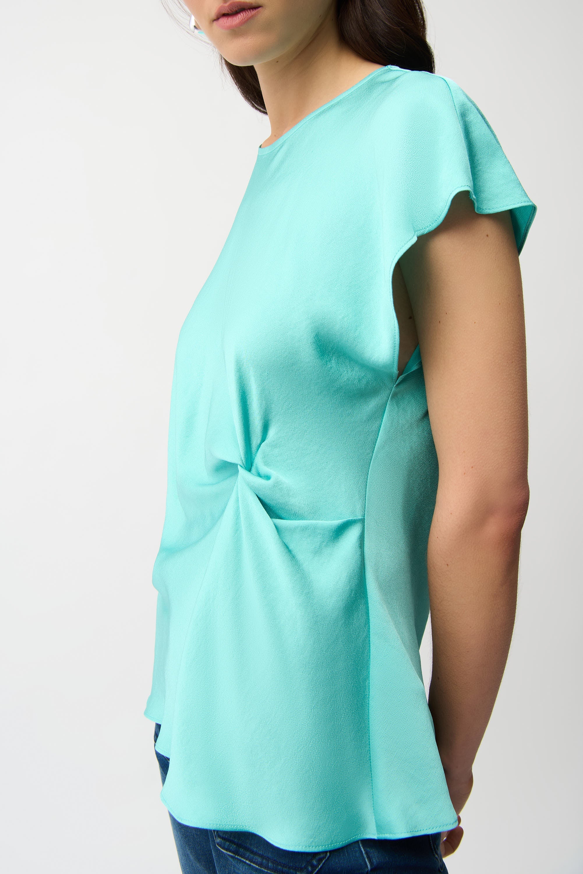 Joseph Ribkoff Fitted Top With Front Twist Detail Style 261149