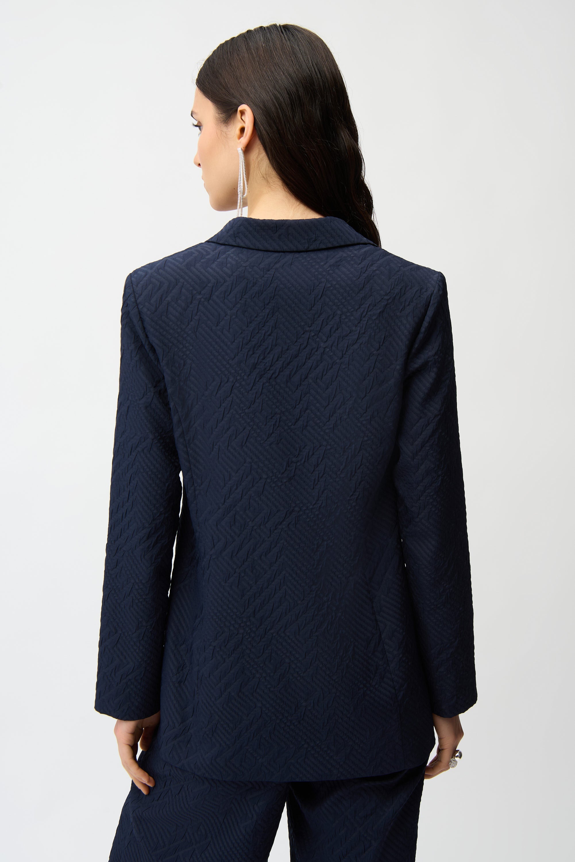 Joseph Ribkoff Straight Blazer With Notched Collar Style 261196