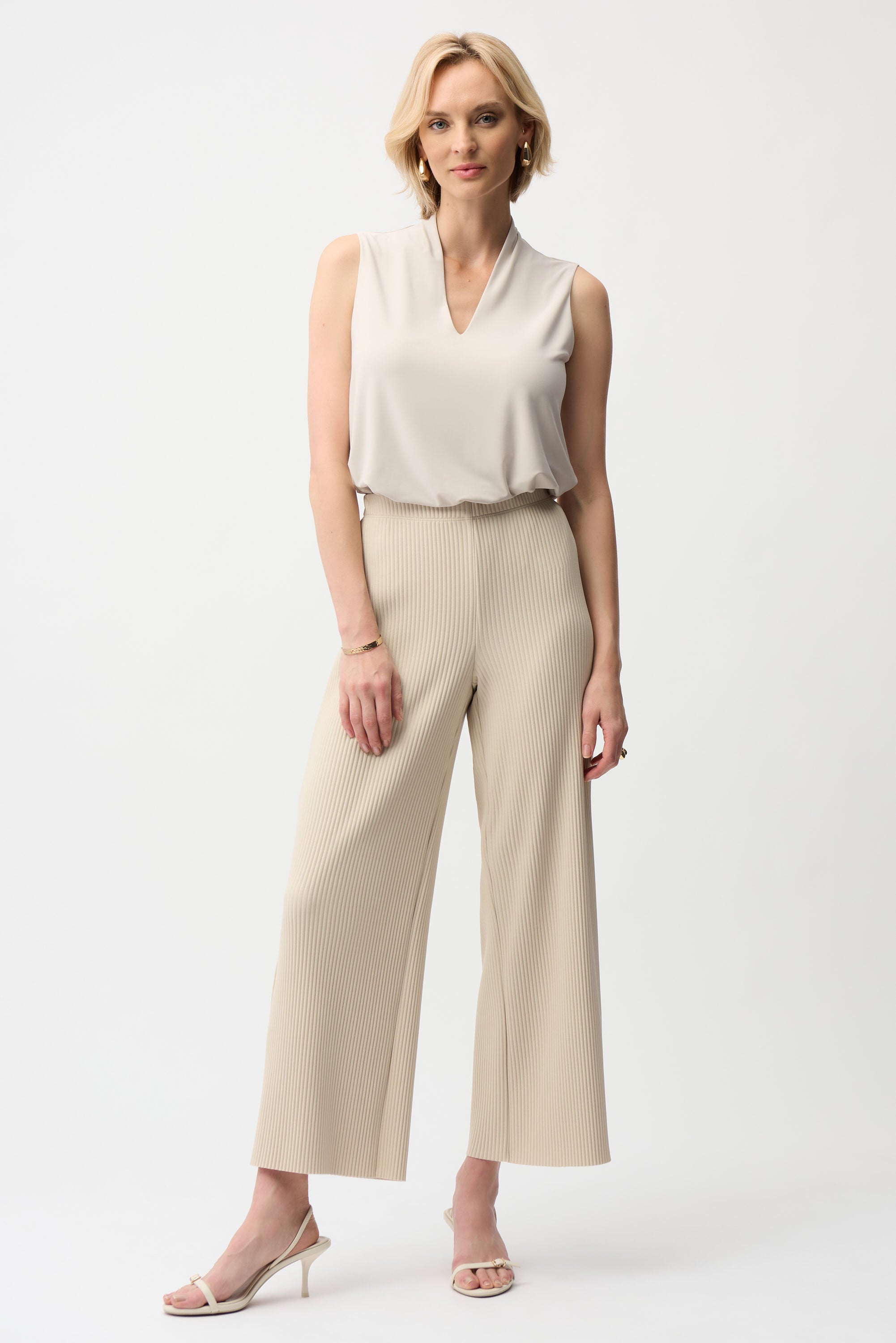 Joseph Ribkoff Sleeveless Trapeze Top With V-neckline Style 261229