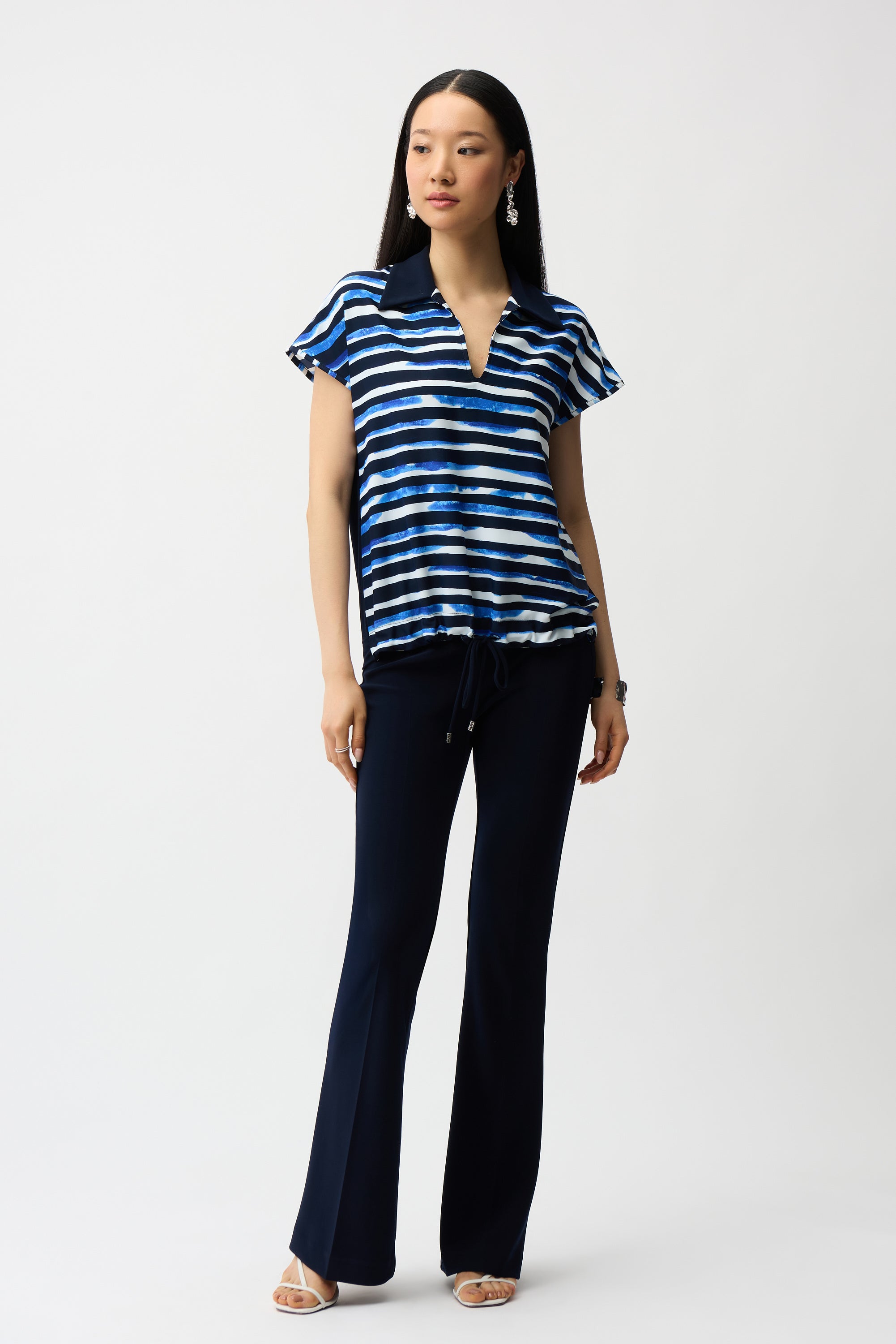 Joseph Ribkoff Stripe Print Cocoon Top Style 261231
