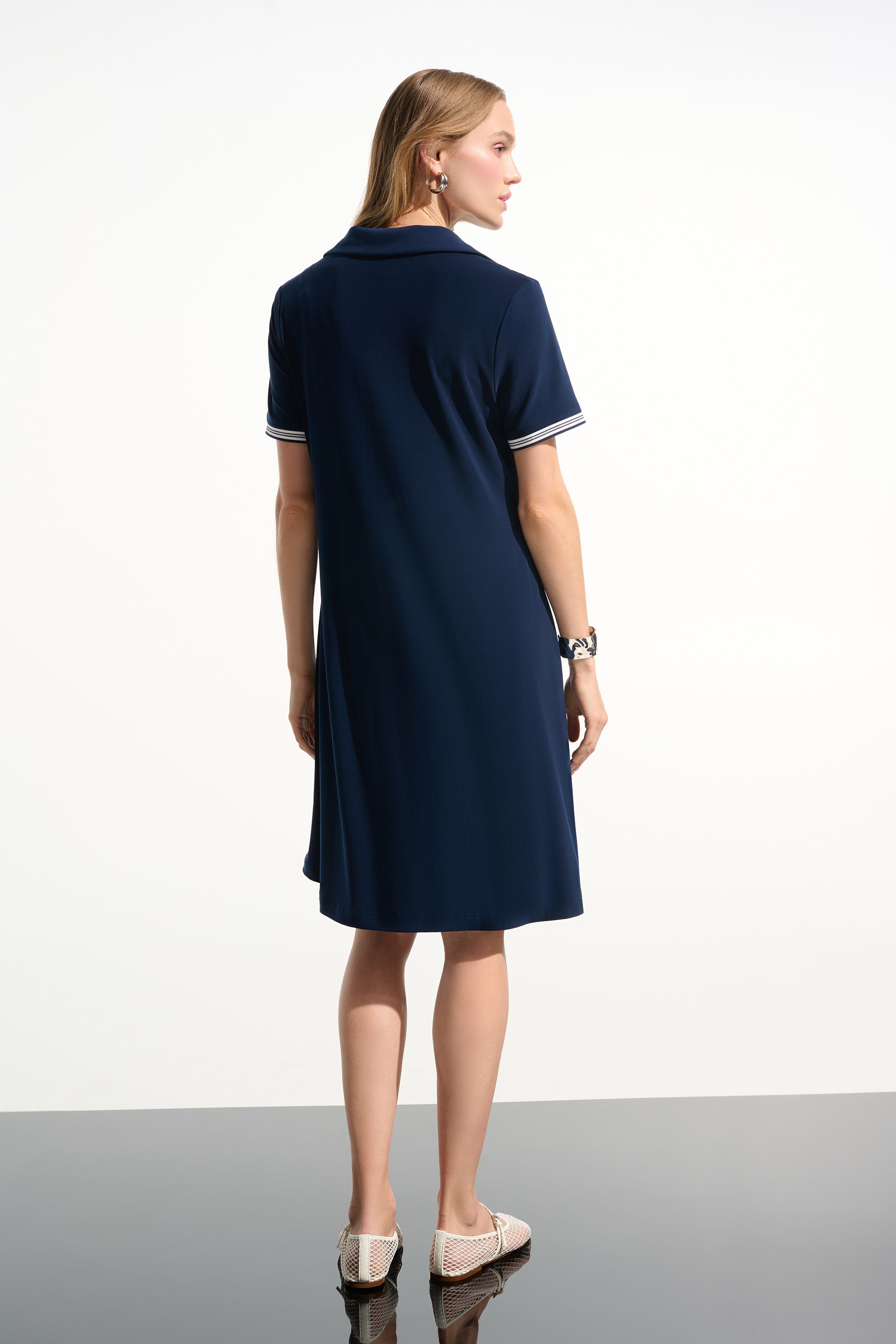 Joseph Ribkoff Trapeze Dress With Polo Collar Style 261614