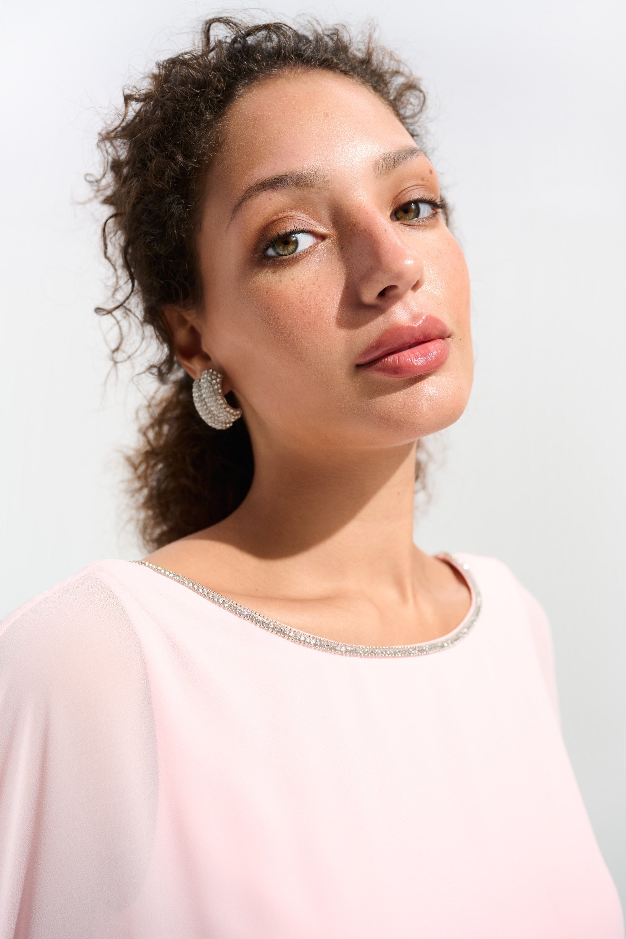 Joseph Ribkoff Sheath Dress With Chiffon Poncho Overlay Style 261707