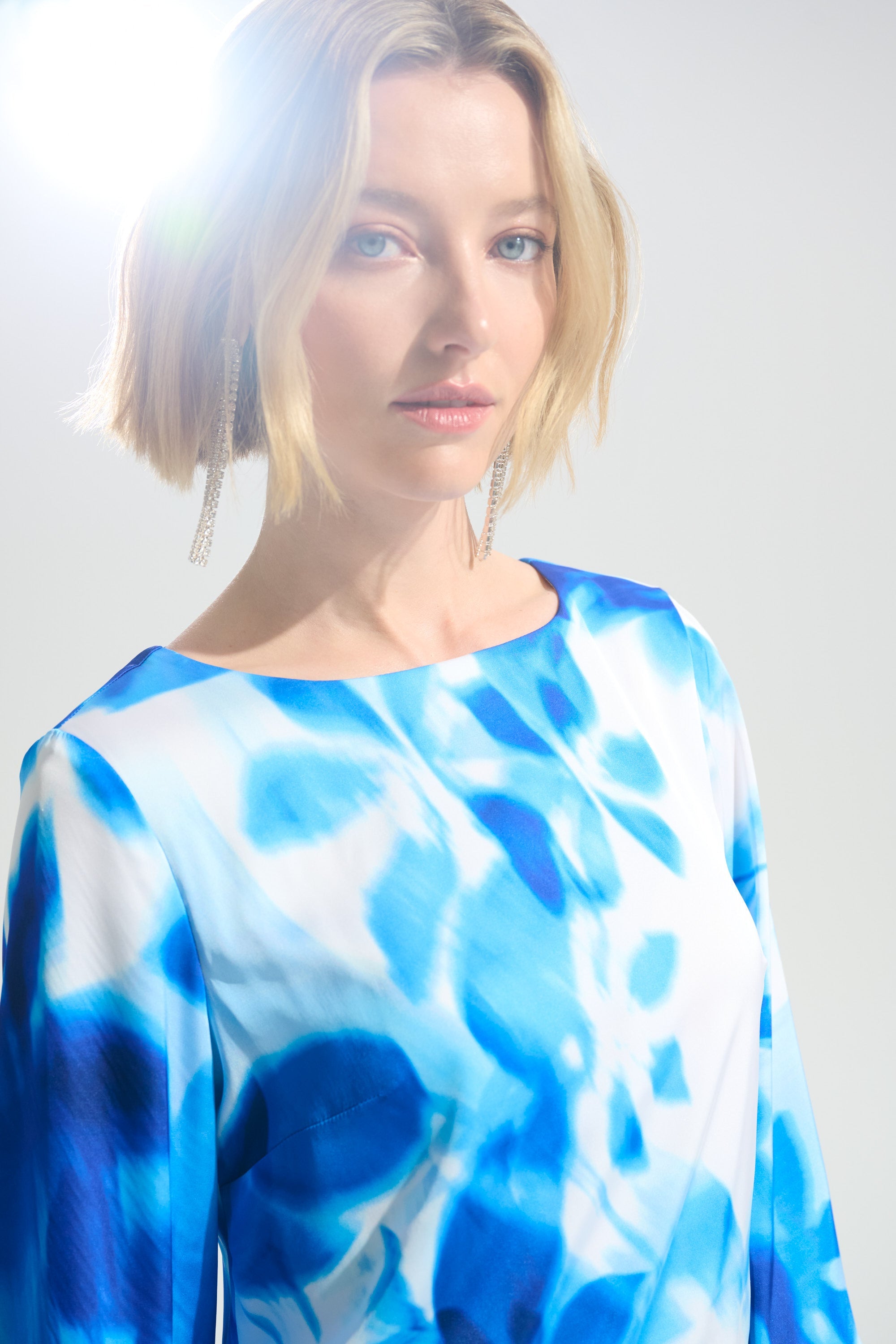 Joseph Ribkoff Floral Print Shift Dress With Novelty Trim Style 261728