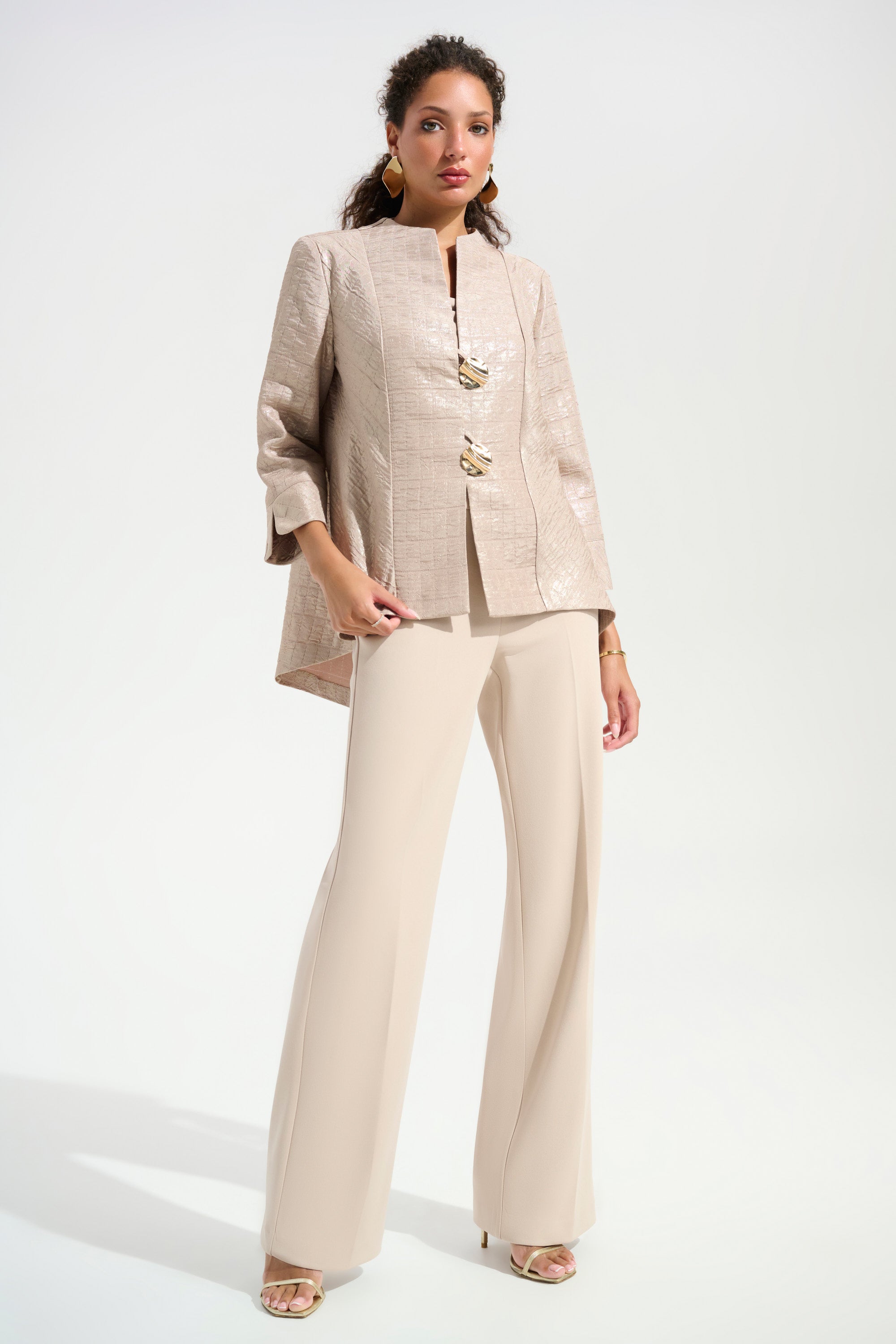 Joseph Ribkoff Trapeze Jacket With Statement Button Style 261731