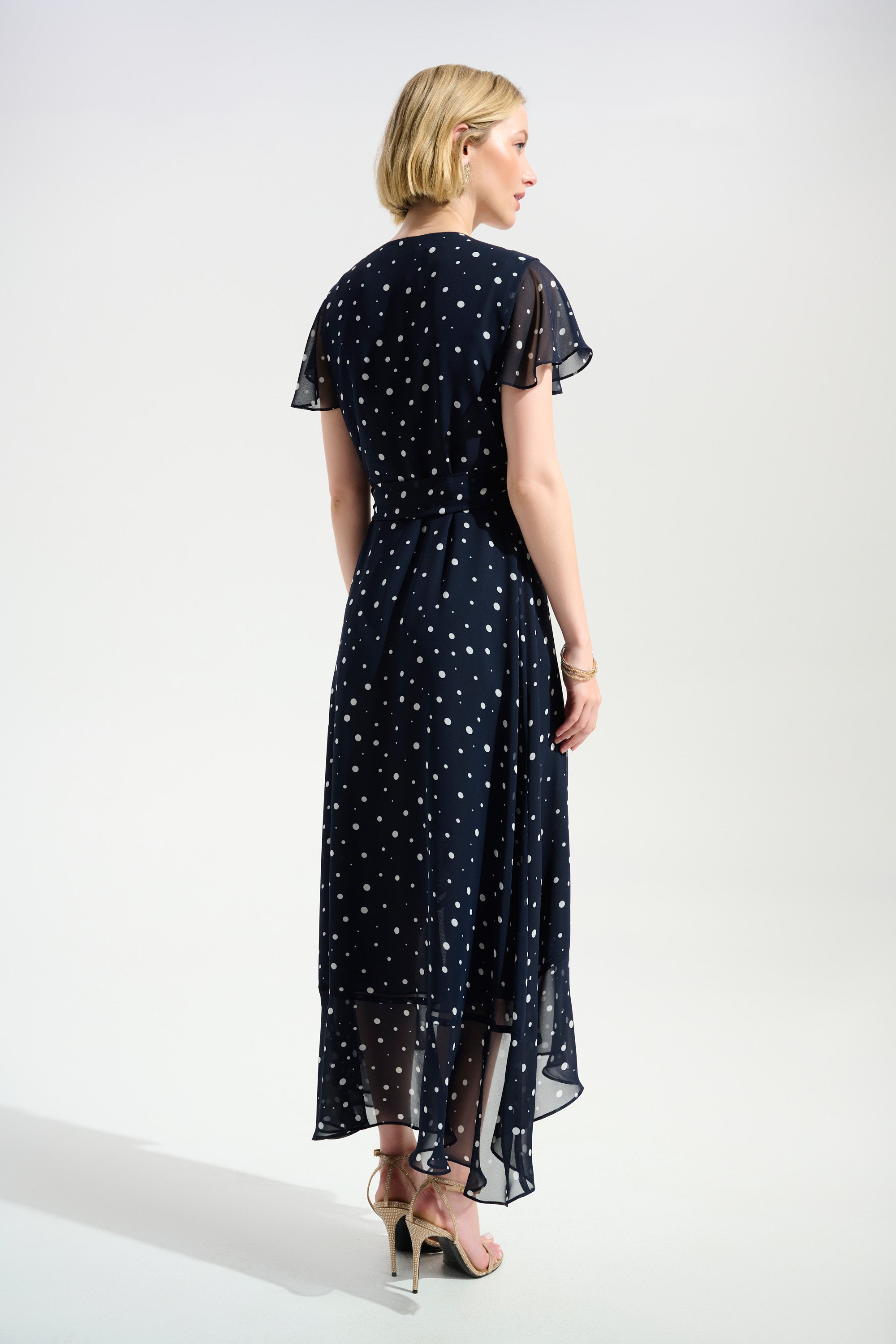 Joseph Ribkoff Wrap Dress With Ruffle Detail Style 261739