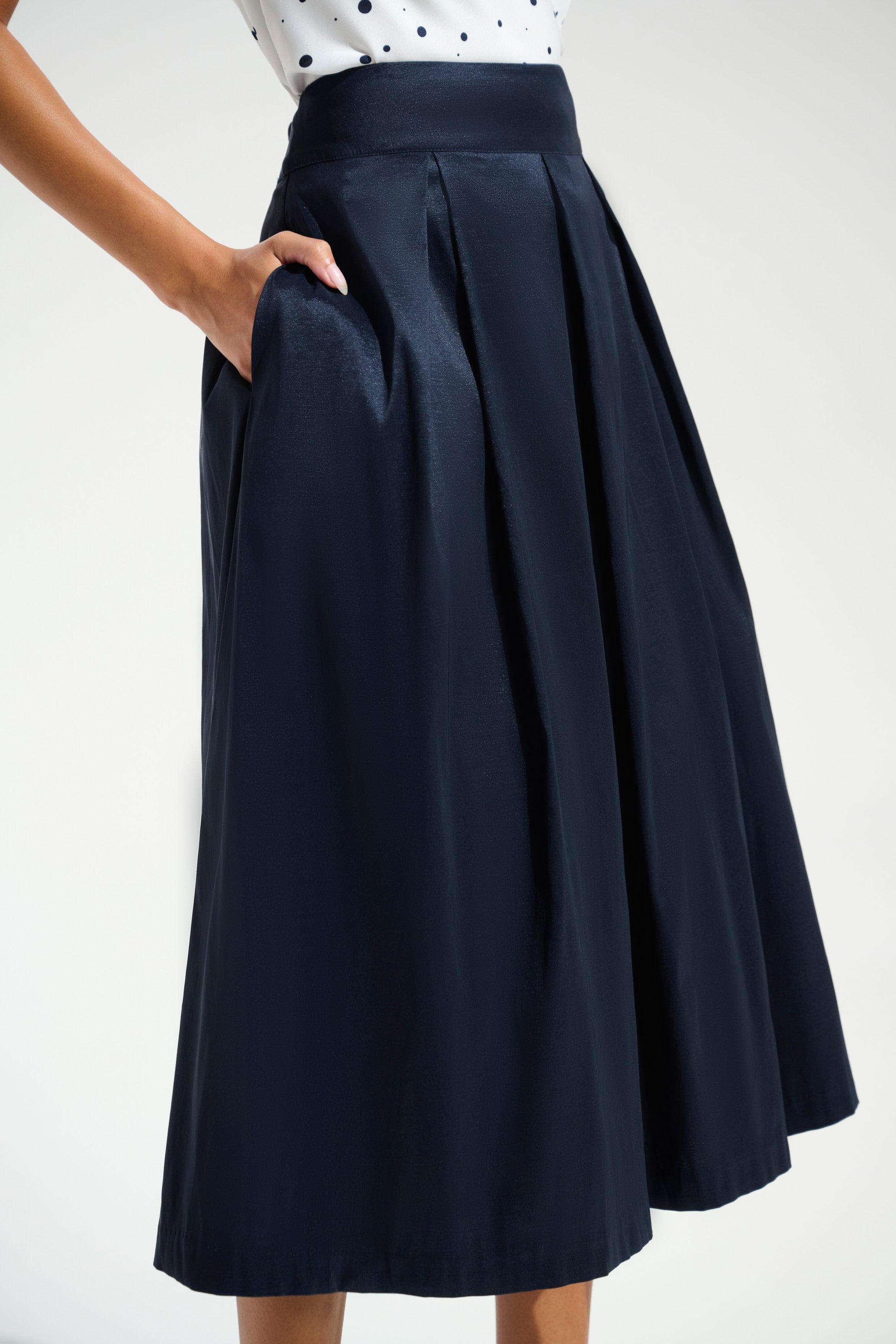 Joseph Ribkoff Flared Skirt With Box Pleats Style 261757