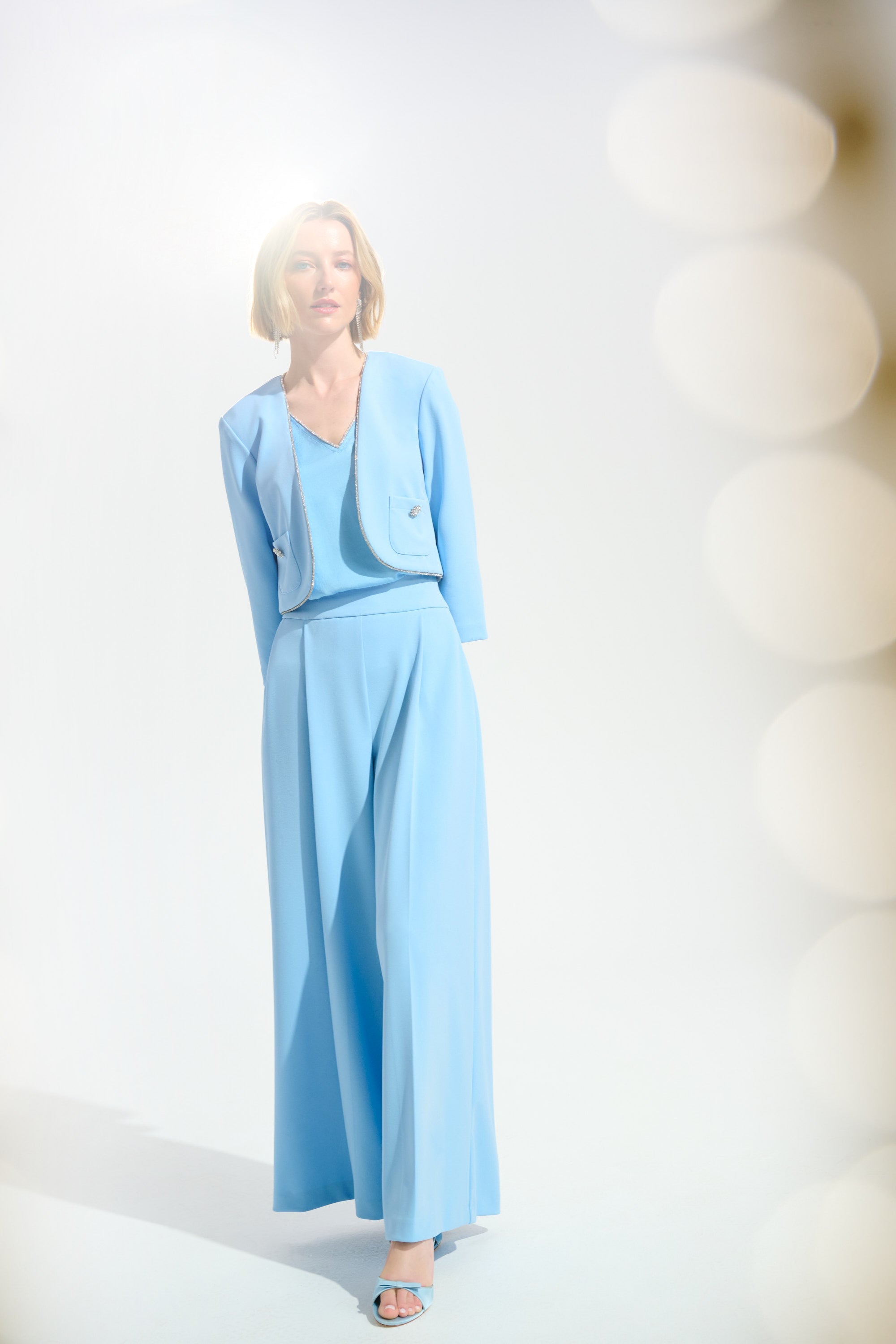 Joseph Ribkoff Fitted Jacket With Rhinestones Trim Style 261769