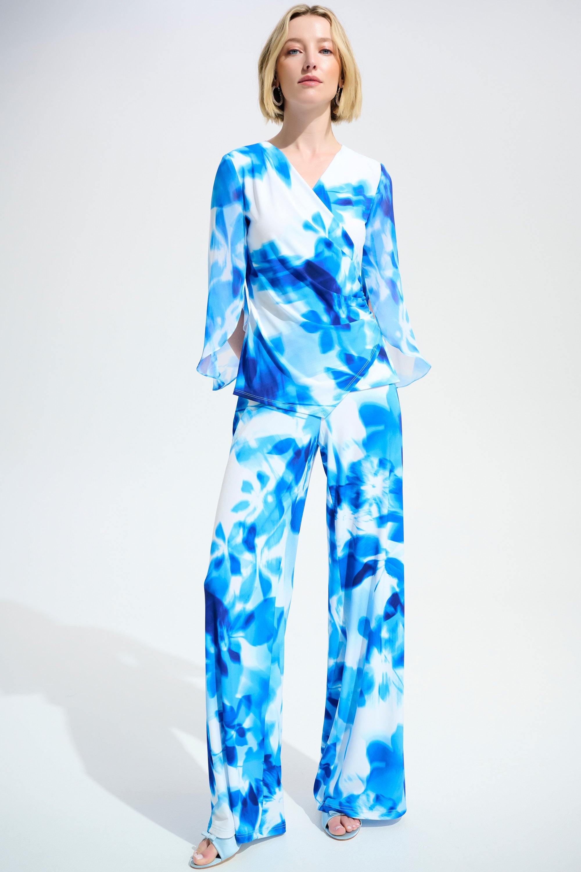 Joseph Ribkoff Floral Print Wide Leg Pants Style 261773