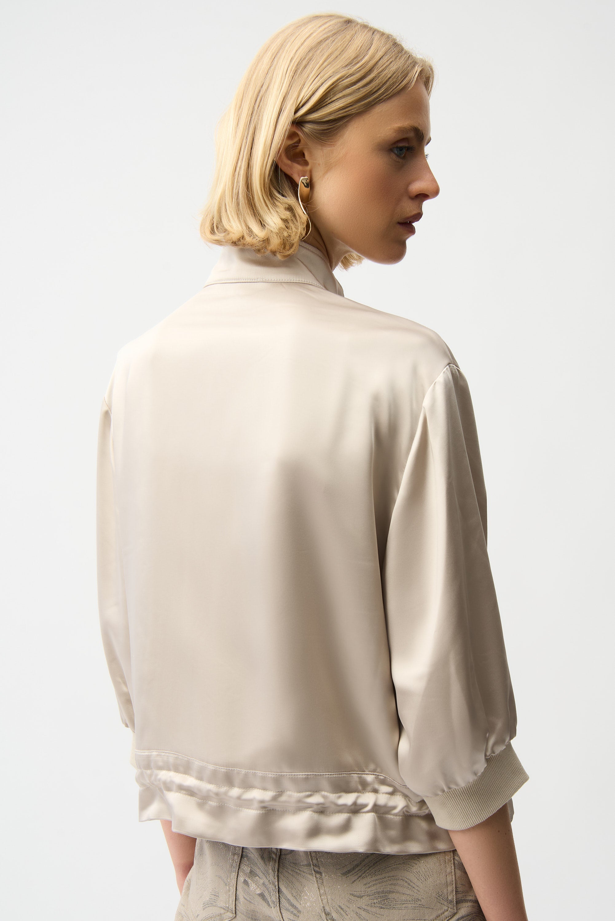 Joseph Ribkoff Boxy Blouson Jacket With Drawstring Hem Style 261913