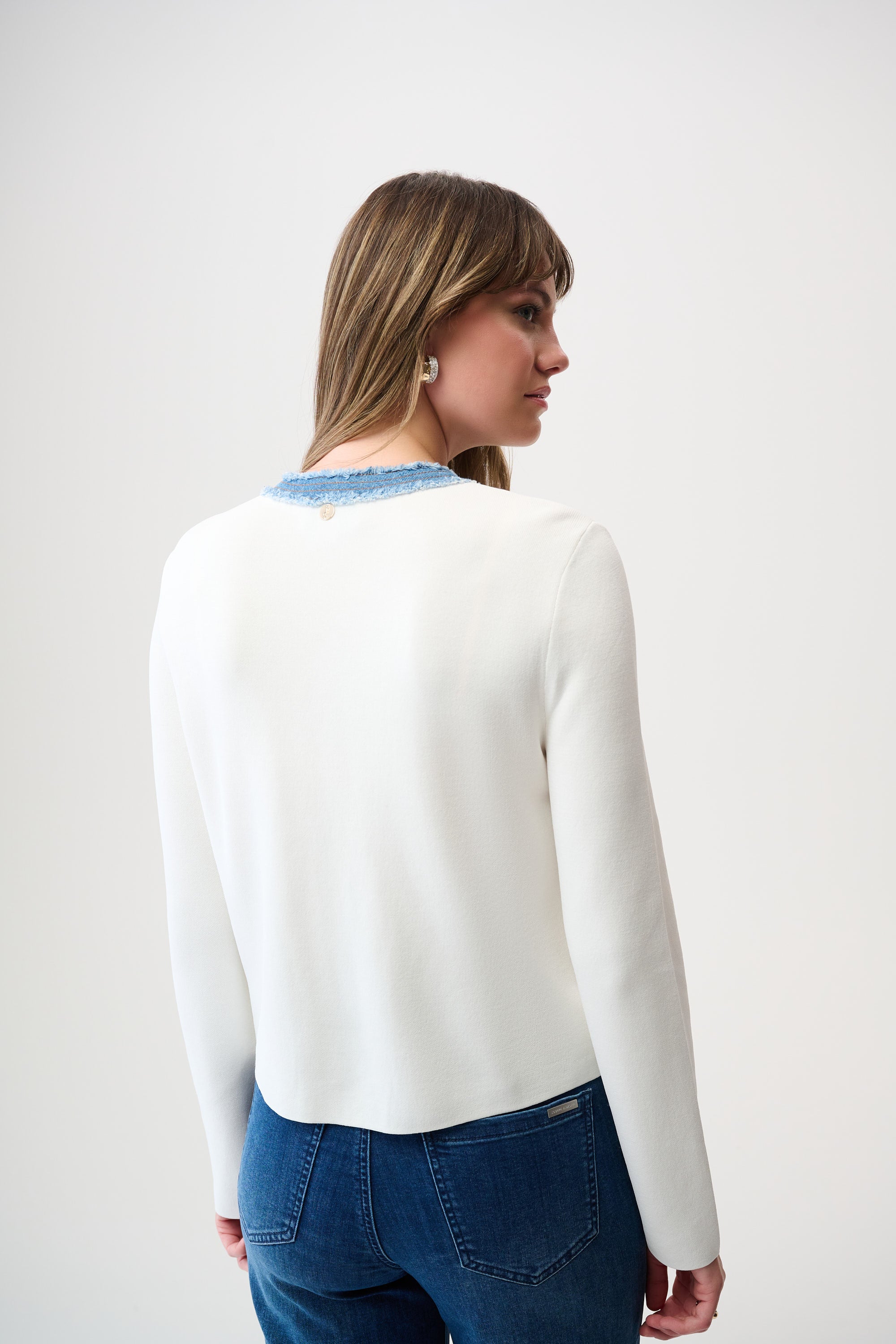 Joseph Ribkoff Milano Stitch Jacket with Denim Trim Style 261927