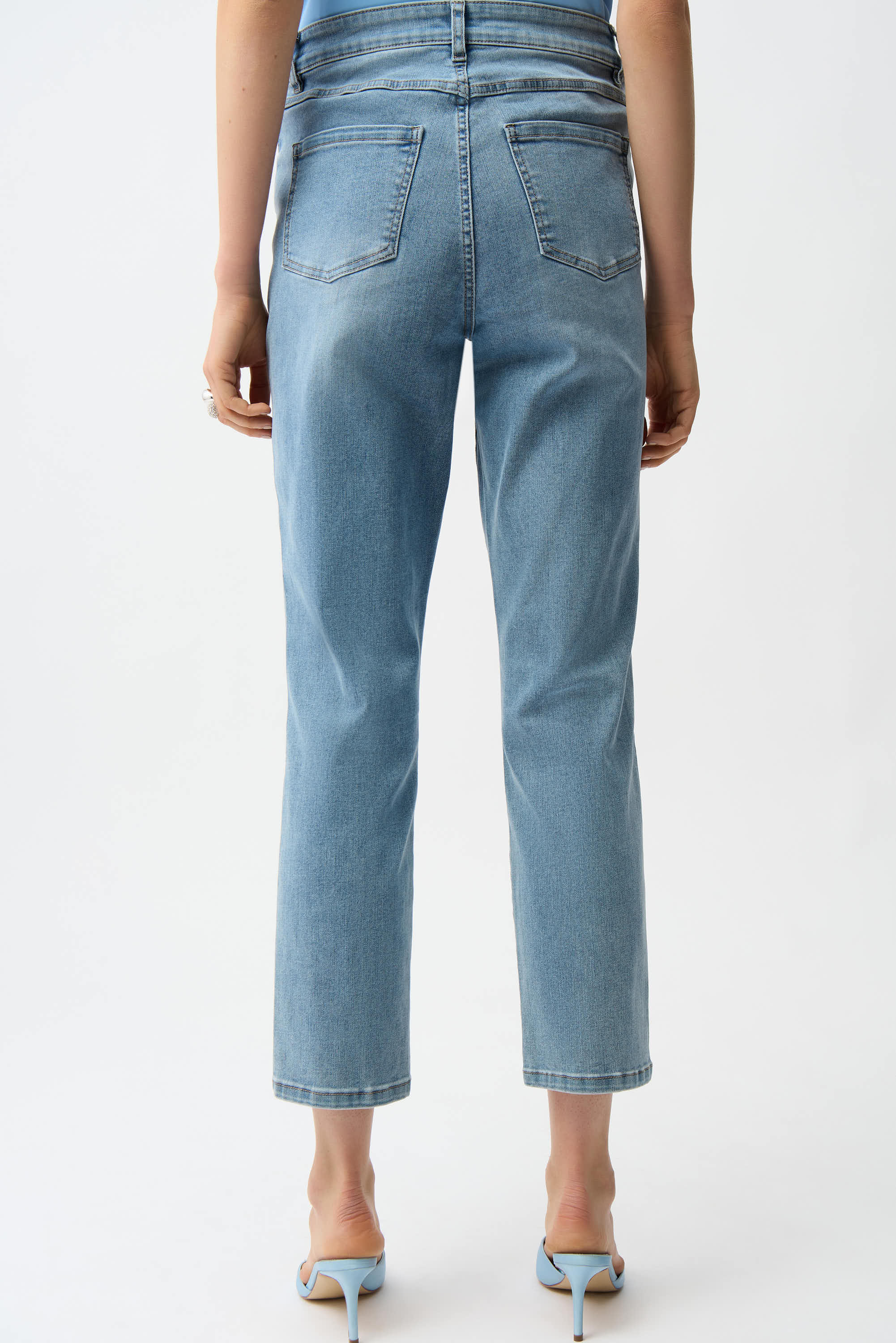 Joseph Ribkoff Slim Leg Jeans With Pearls and Studs Style 261947