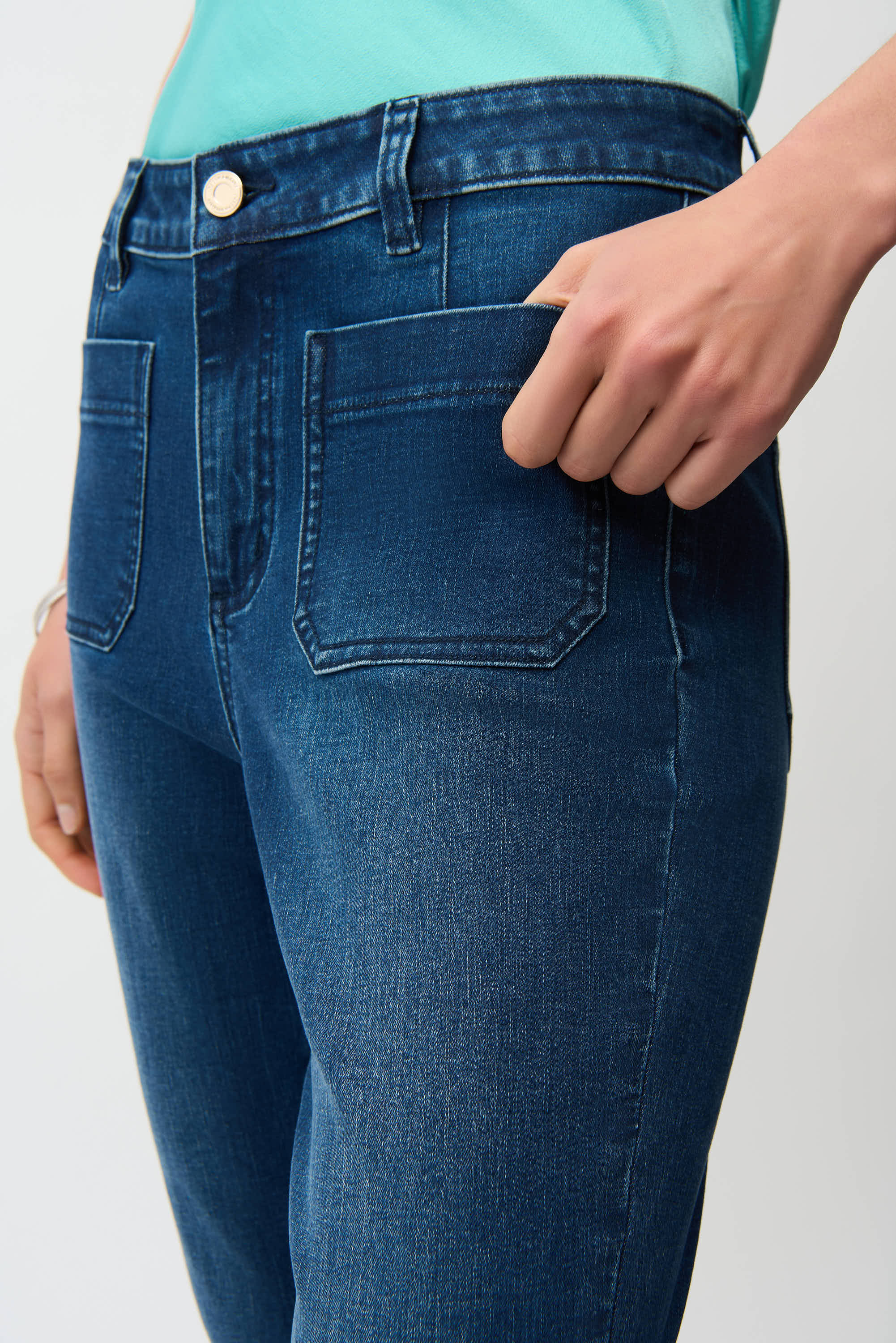 Joseph Ribkoff Flare Jeans With Patch Pockets Style 261956