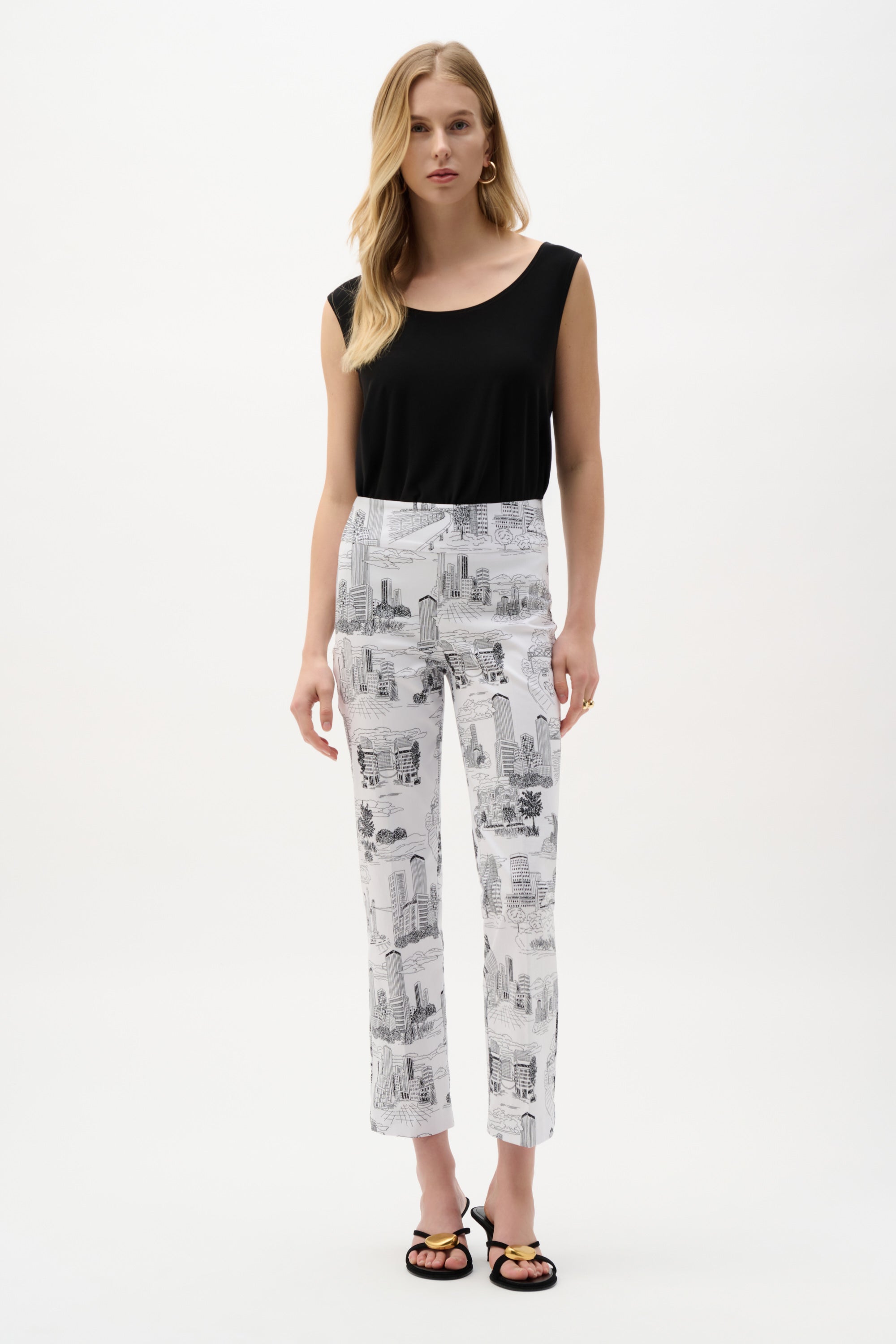 Joseph Ribkoff Printed Straight Pull-On Pants Style 262192