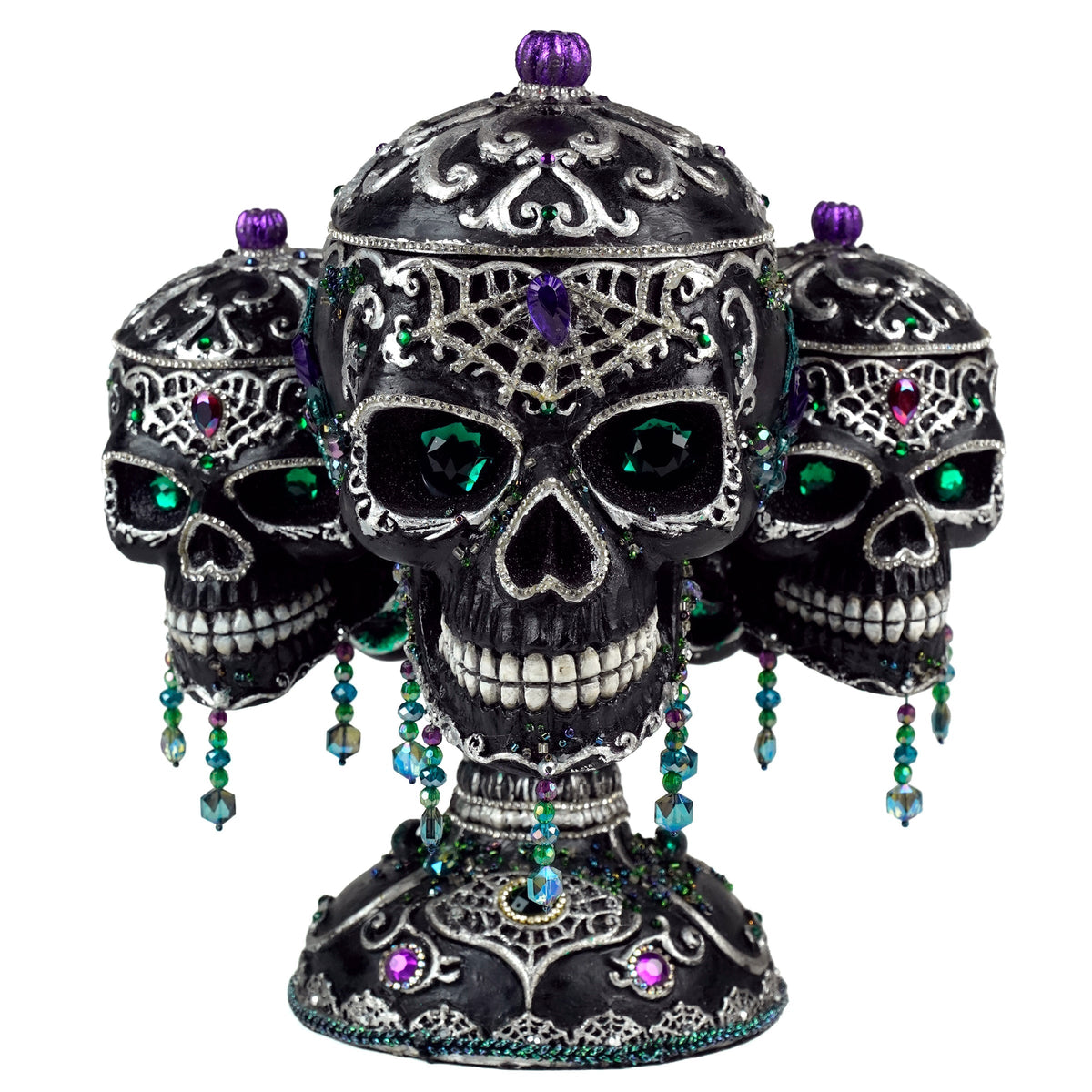 Tri-Skull Candy Bowls | Halloween Decor | Katherine's Collection