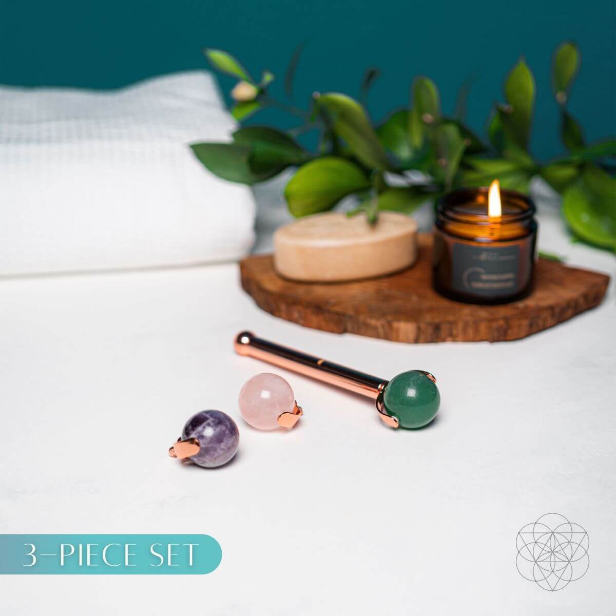 3-in-1 Crystal Face Roller Set by Conscious Items at Shirley Shoppe