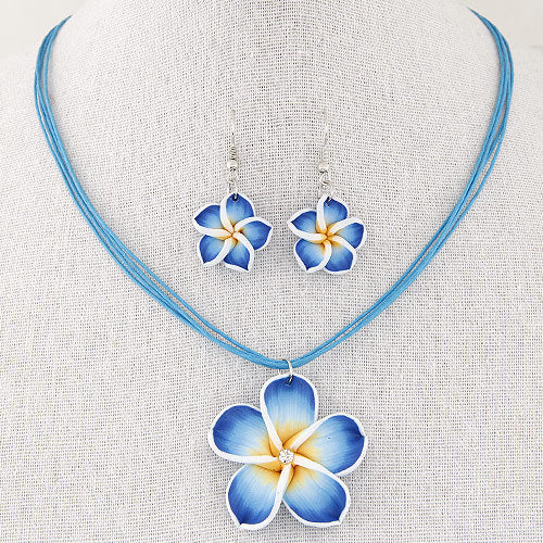 Sweet Rich Flowers Wax Rope Temperament Necklaces