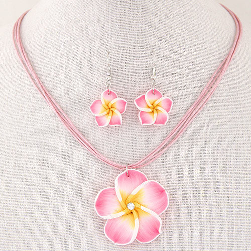 Sweet Rich Flowers Wax Rope Temperament Necklaces